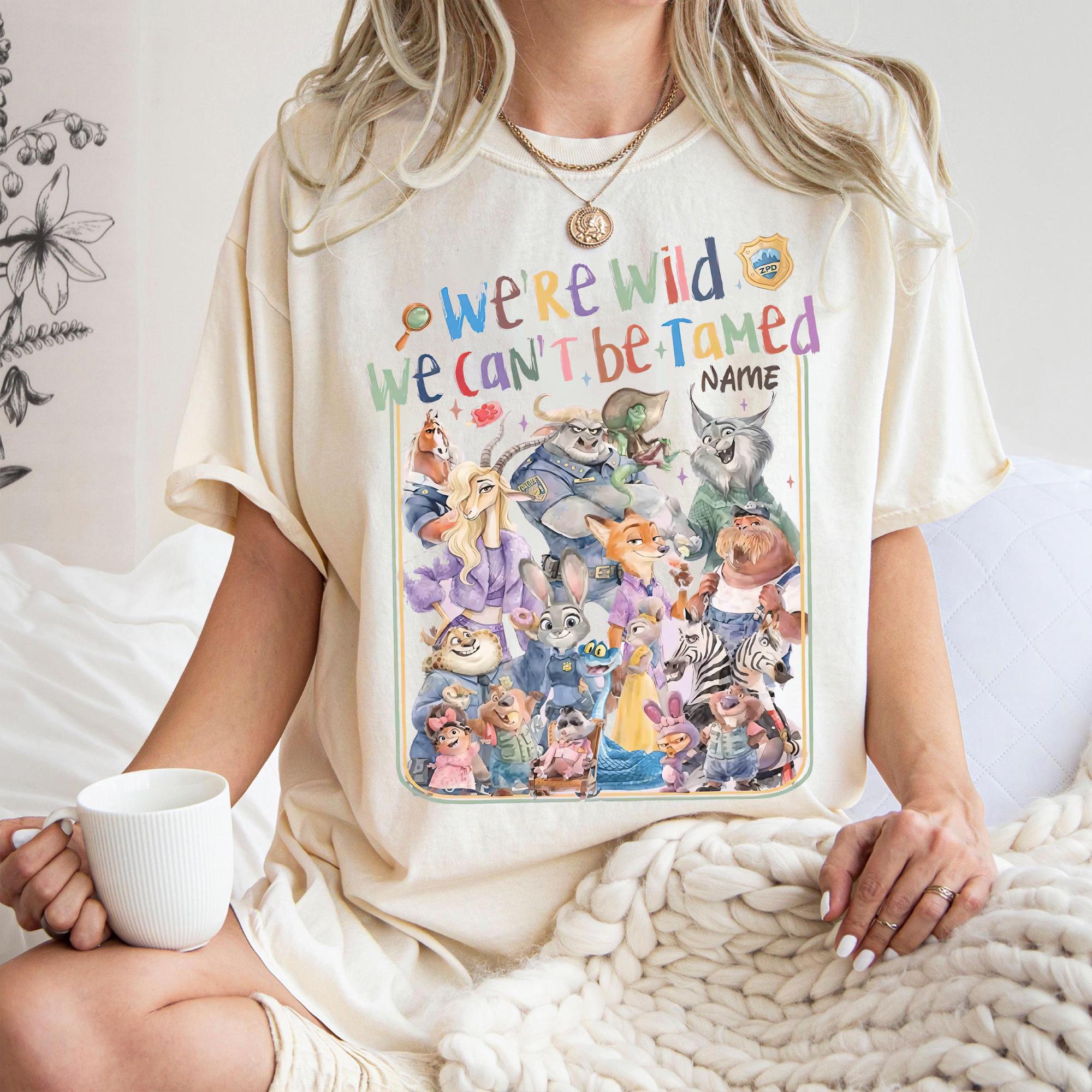 Personalized Disney Zootopia 2 We're Wild and We can't be Tamed Shirt, Judy Hopps Nick Wilde Gary De'Snake Group Tee, WDW Family Trip Gifts