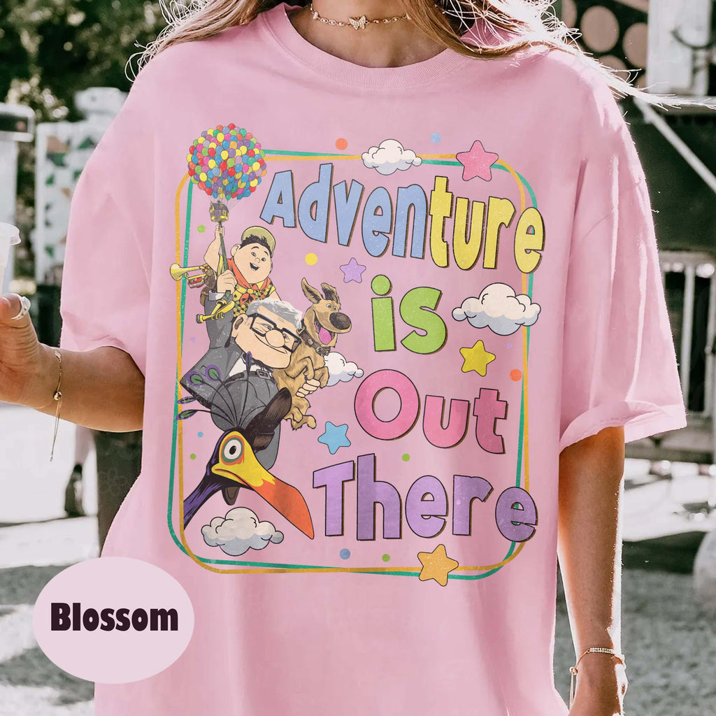 Disney Up Adventure Is Out There Shirt, Carl Fredricksen Russell Dug Kevin Family Matching Tee, WDW Disneyland Trip Outfits