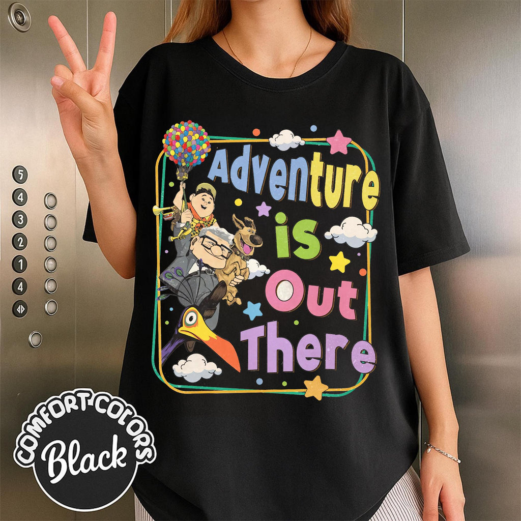 Disney Up Adventure Is Out There Shirt, Carl Fredricksen Russell Dug Kevin Family Matching Tee, WDW Disneyland Trip Outfits