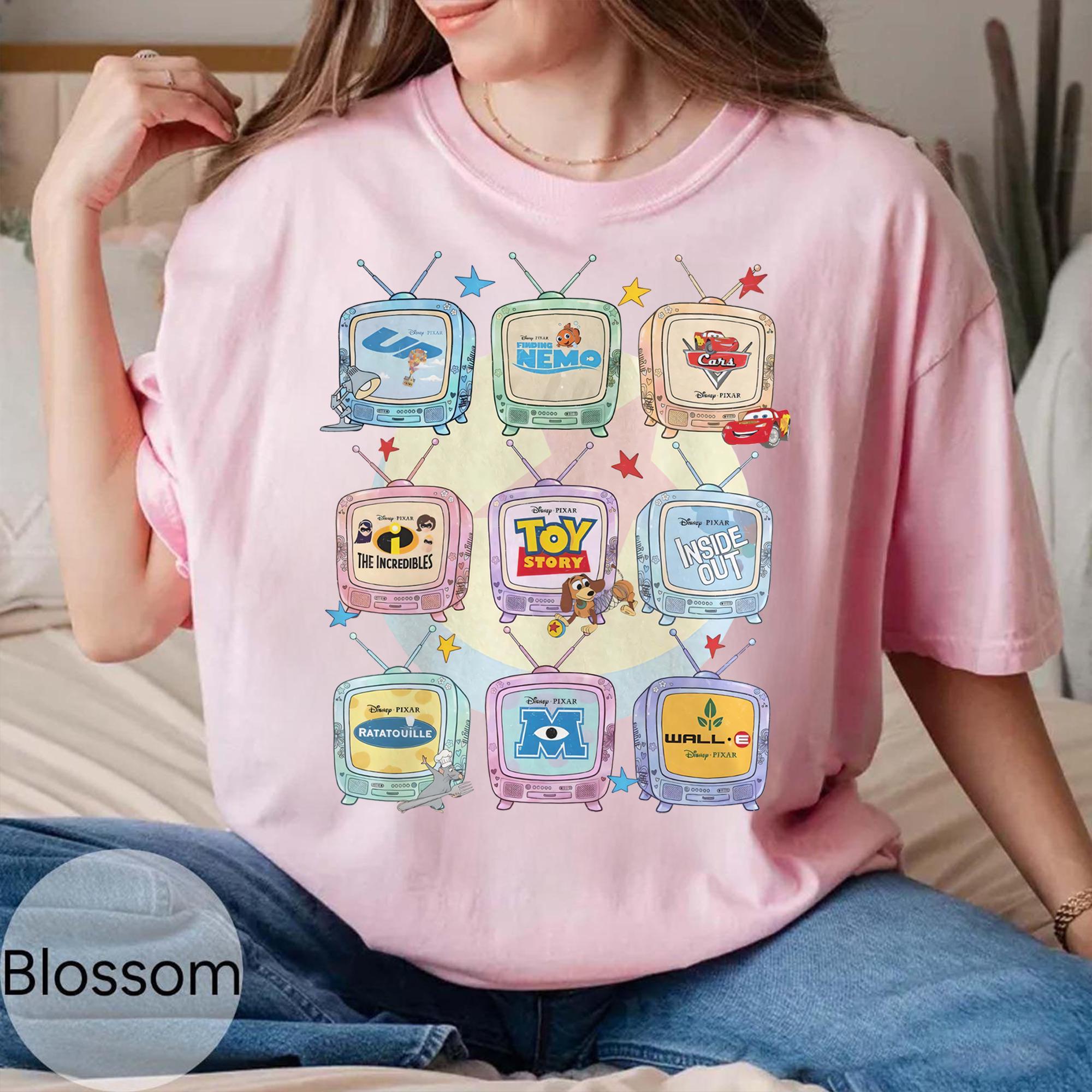 Retro Disney Pixar Movie Television Shirt, Disneyland Pixar Pier Shirt, Toy Story Finding Nemo Shirt, Disneyland Family Matching Trip Shirts