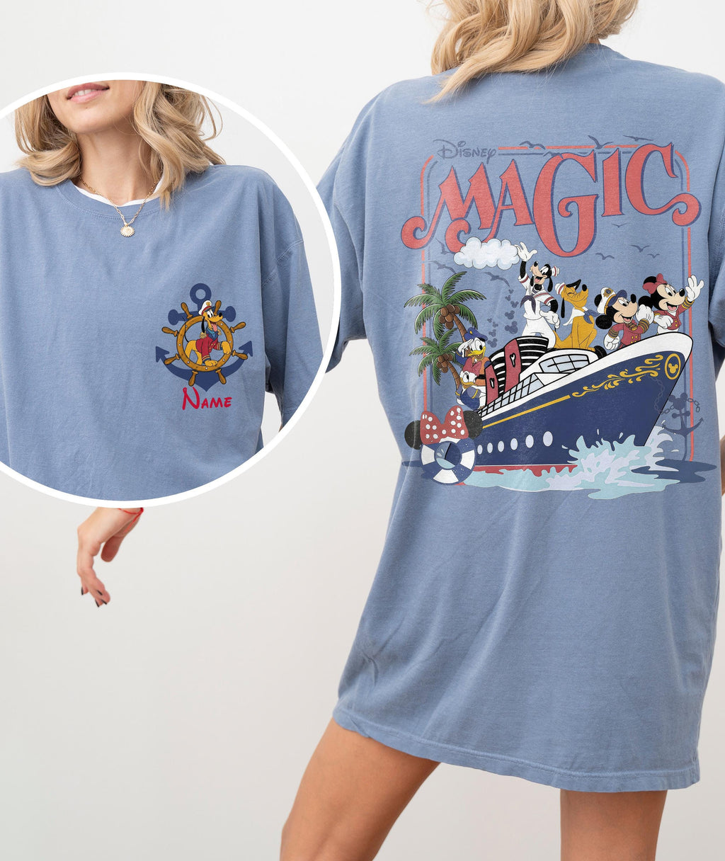 Custom Disney Cruise Squad Shirt, Retro Mickey and Friends Cruise Tee, Disney Cruise Trip Shirt, Disney Summer Shirt, Disney Vacation Tees