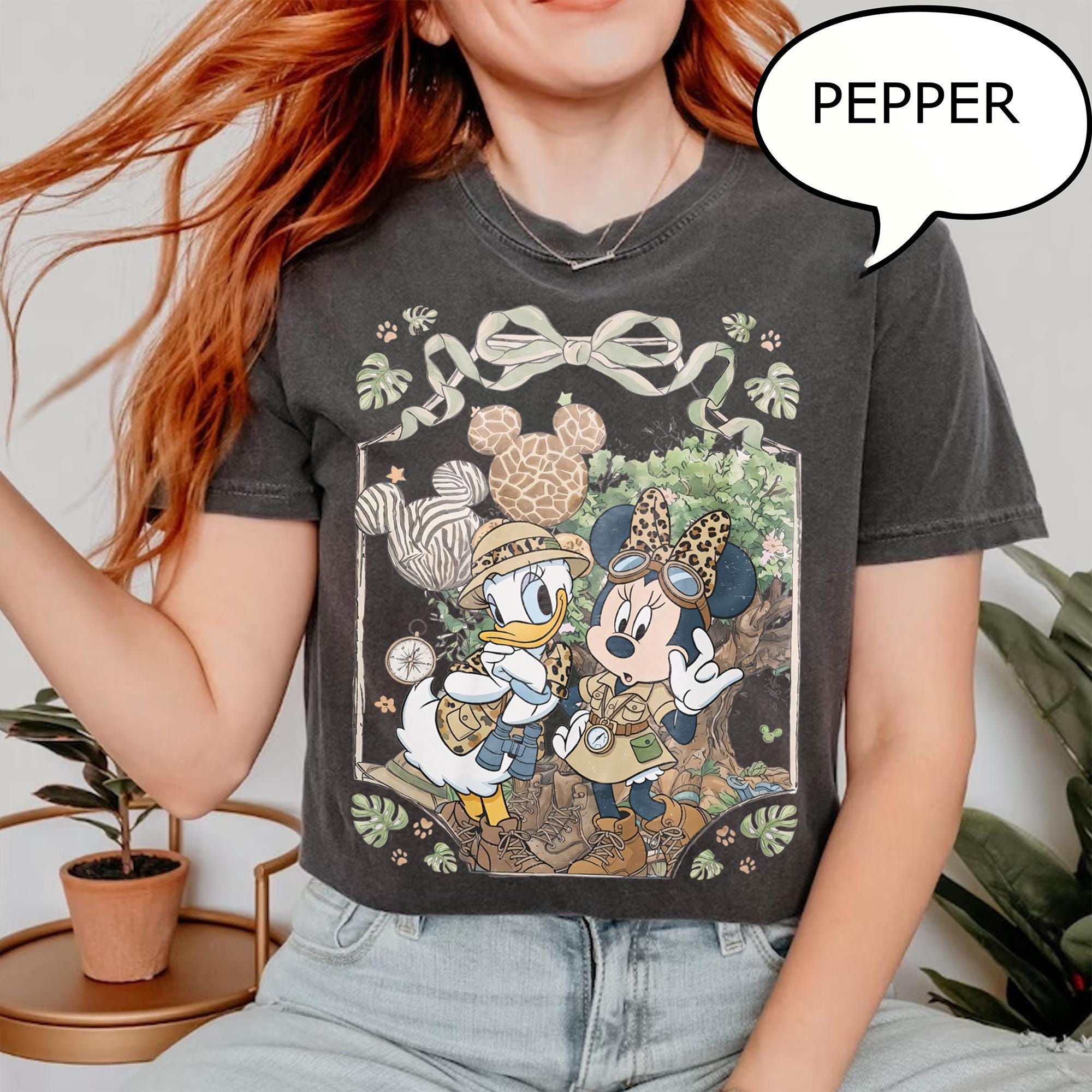 Retro Comfort Colors Disney Animal Kingdom Shirt, Coquette Tree of Life Leopard Balloon Shirt, Family Matching Walt Disney World Vacation