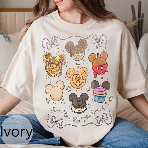 Coquette Bow Disney Just Here For The Snacks Shirt, Mickey Mouse Treats Tee, In My Snack Era Tee, Epcot World Tour, Snack Around the World