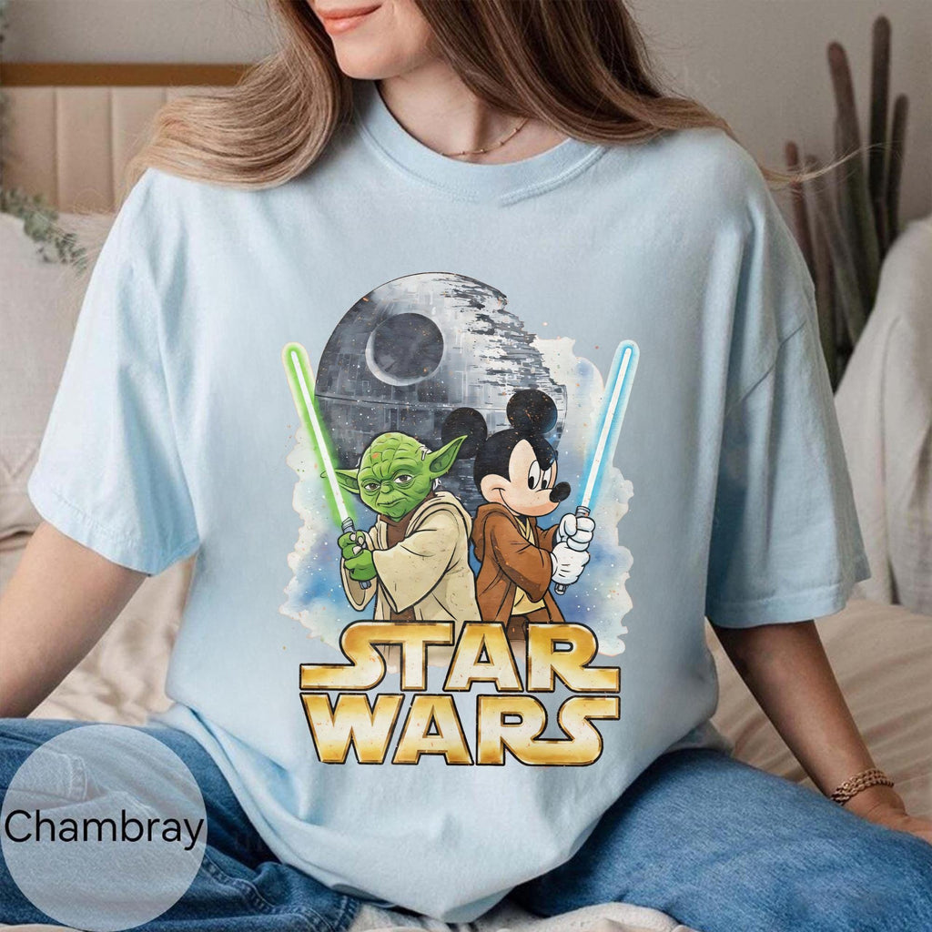 Vintage Star Wars Mickey Shirt, Mickey Yoda Shirt, Retro Mickey Jedi Shirt, Star Wars Disney Shirt, Yoda Mickey Shirt, Disney Star Wars Tee