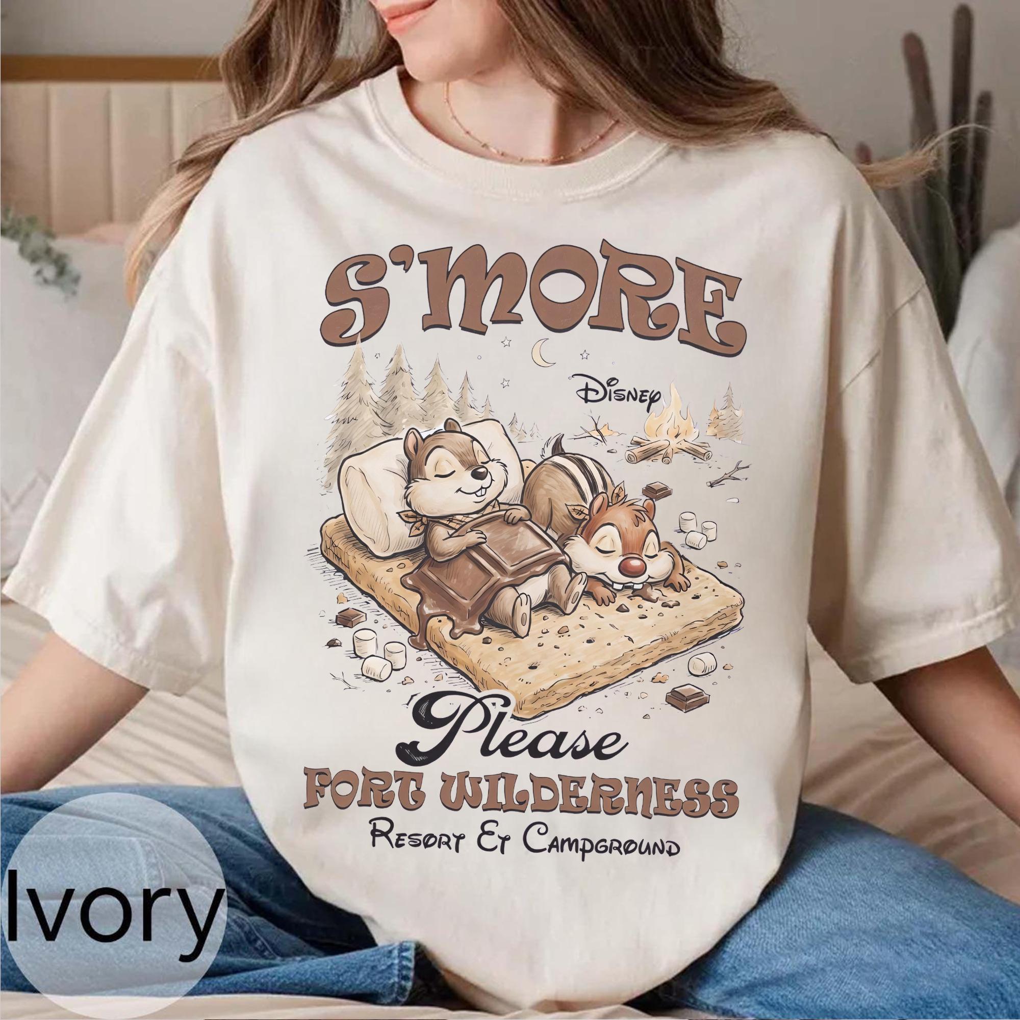 Retro Chip And Dale Shirt, Smore Please Camping Tee, Disney Fort Wilderness Shirt, Disney Family Trip Matching Tees, Campfire Vacation Shirt
