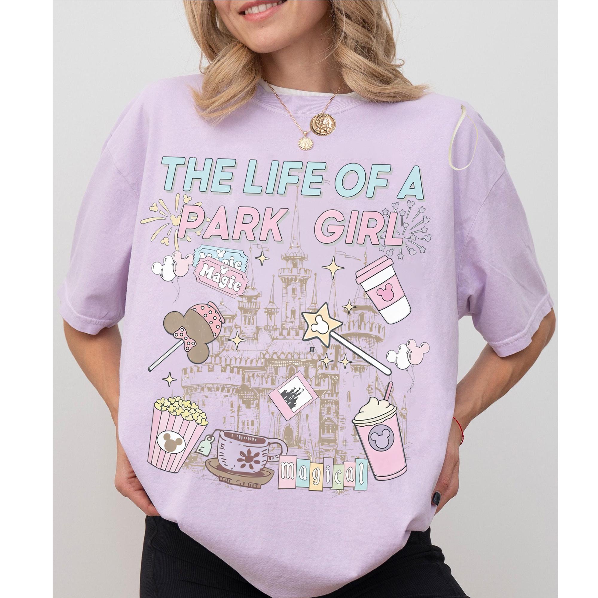Comfort Colors The Life Of A Park Girl Shirt, Magical Pastel Park Snacks Shirt, Happiest Place On Earth Shirt, Girl Trip 2026 Matching Shirt