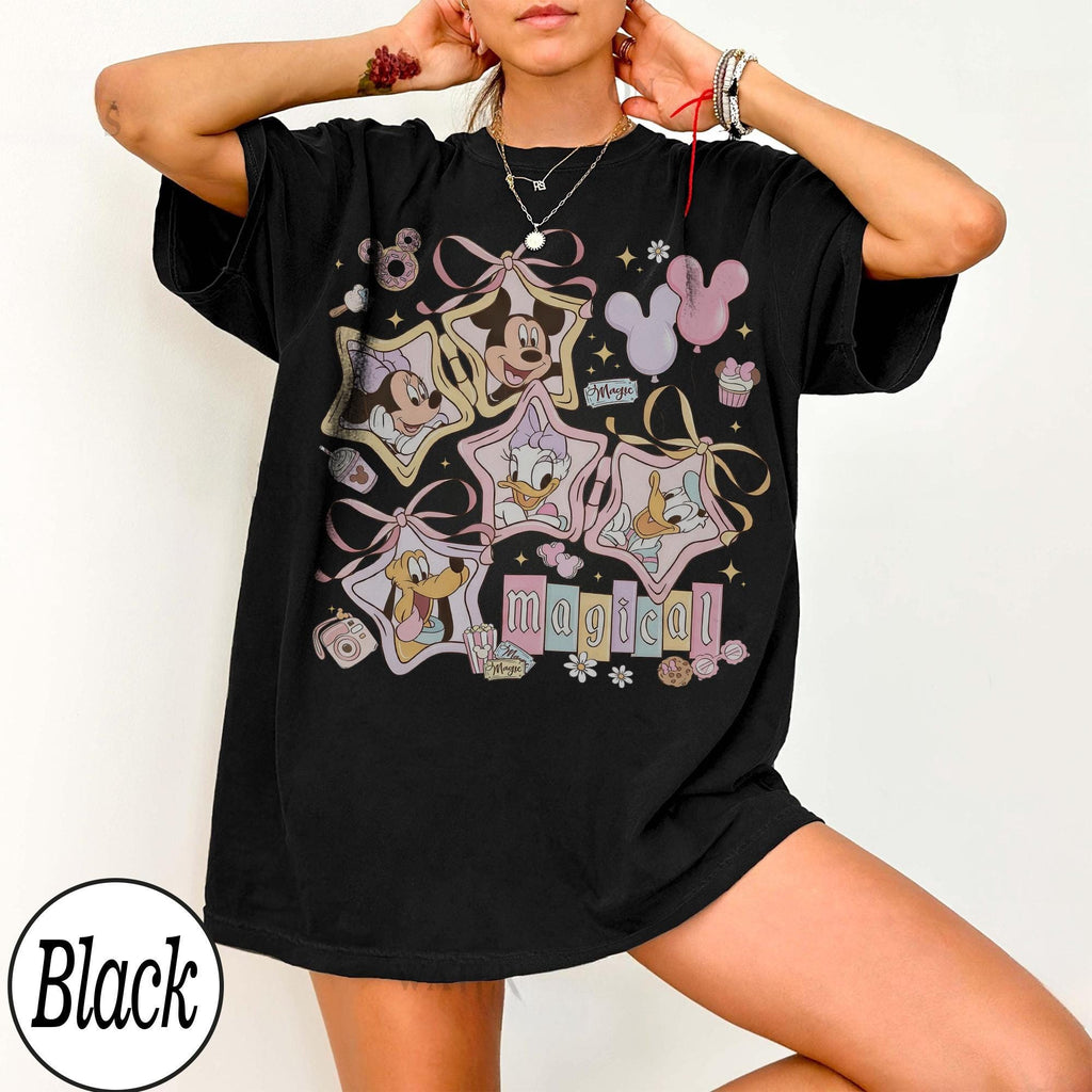 Retro Magical Pastel Coquette Disney Shirt, Mickey And Friends Shirt, Disney Aesthetic Shirt, Disney Vacation Shirts, Disney Girls Trip Tee