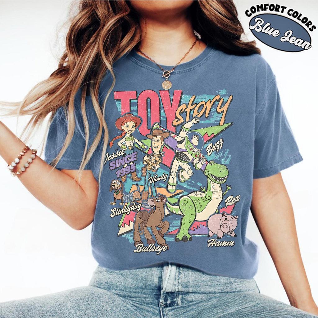 Disney Toy Story 1995 Retro Comfort Colors Shirt, Woody Buzz Lightyear Rex Tee, WDW Disneyland Family Vacation 2026 Trip, Disney Pixar Fest