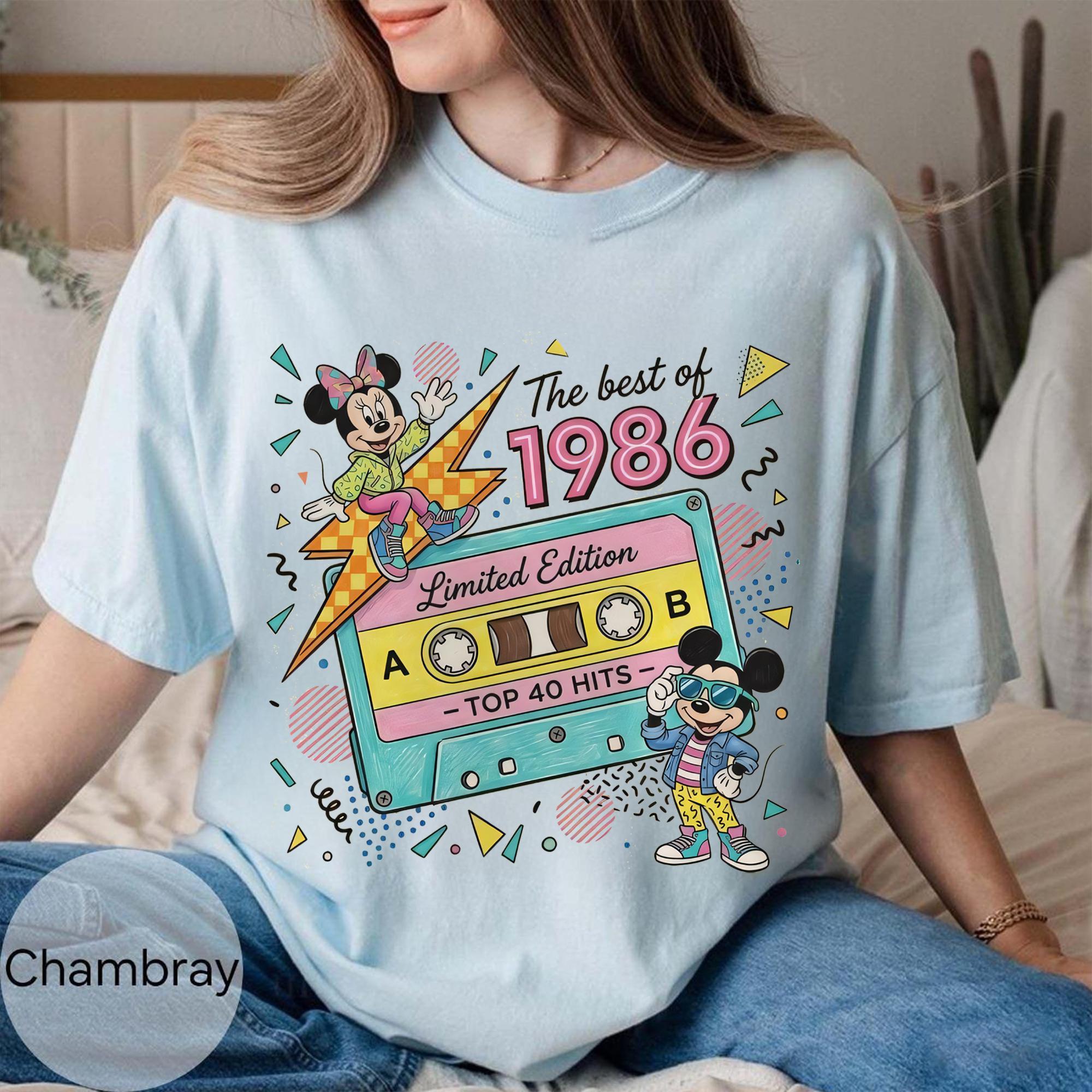 Mickey Minnie The Best of 1986 Limited Edition Shirt, Retro Disneyland 40 Years Old Tee