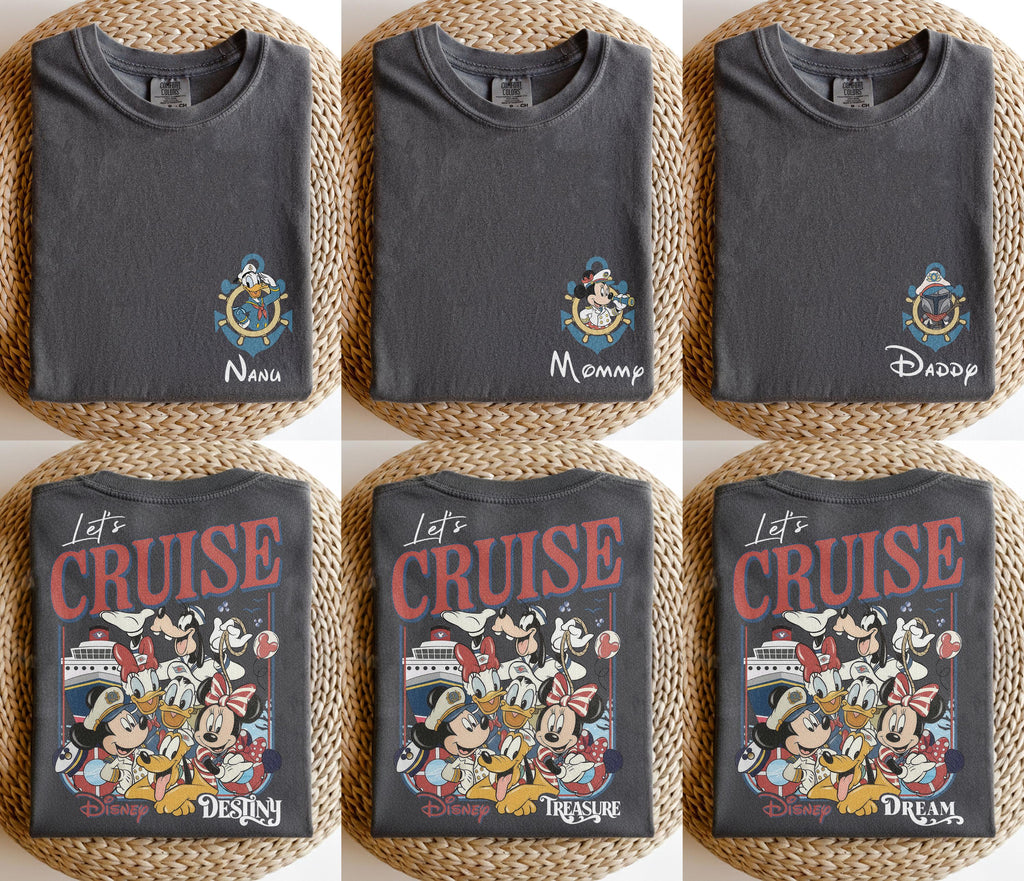 Personalized All Characters Disney Cruise Line 2026 Shirt, Retro Disney Cruise Line Shirt, Mickey & Friends Shirt, Disney Vacation Tee