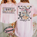Comfort Colors® Retro Mickey & Co Est 1928 Shirt, Mickey And Friends, Disney Family Vacation Checkered Tee, Disneyland Tee, Disney Trip Tee