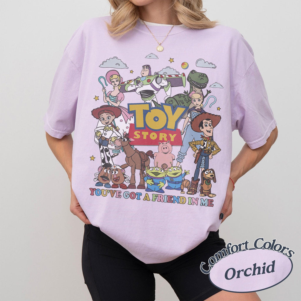 Retro Toy Story Land Shirt, Disney Pixar Toy Story Shirt, Disney Woody Jessie Buzz Lightyear Shirt, Family You've Got A Friend In Me Shirt