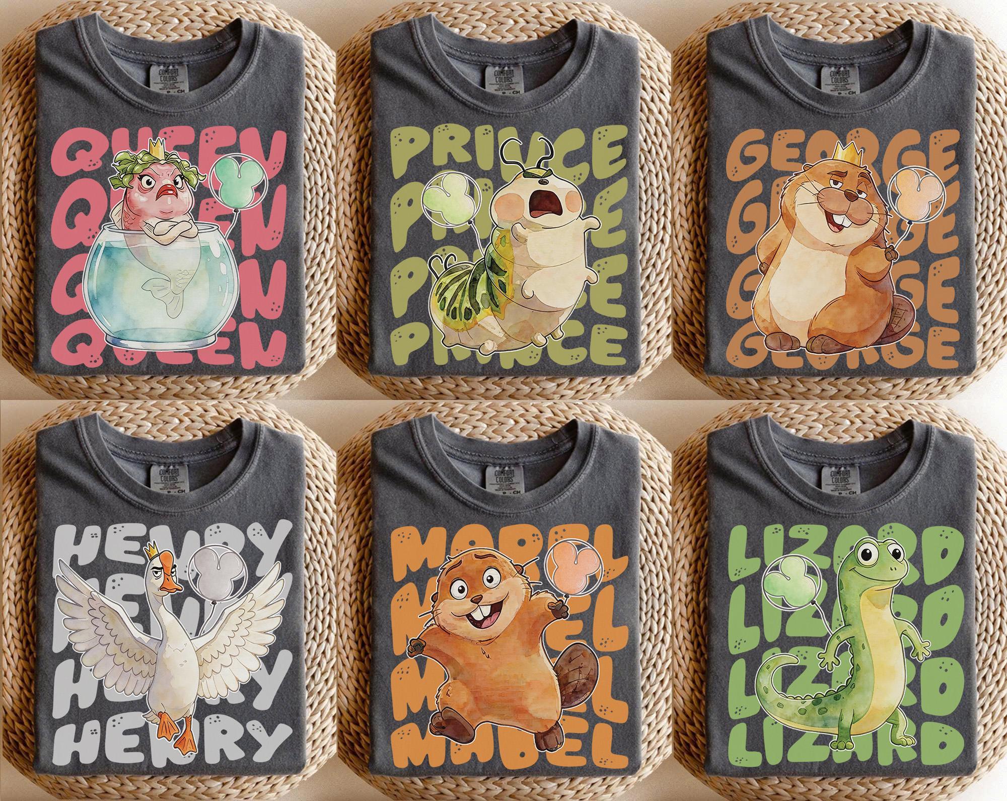 Comfort Color Disney Pixar Movie Hoppers 2026 Shirt, Tom Lizard Fish Queen Mabel Henry Custom Tee, WDW Disneyland Family Vacation Trip Gifts