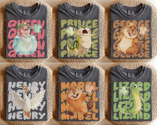 Comfort Color Disney Pixar Movie Hoppers 2026 Shirt, Tom Lizard Fish Queen Mabel Henry Custom Tee, WDW Disneyland Family Vacation Trip Gifts