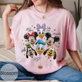 Comfort Colors Retro Mickey and Friends Balloon, Mickey Minnie Donald Daisy Goofy Pluto, Disneyland Trip Family Outfit, Cute Disney Friends