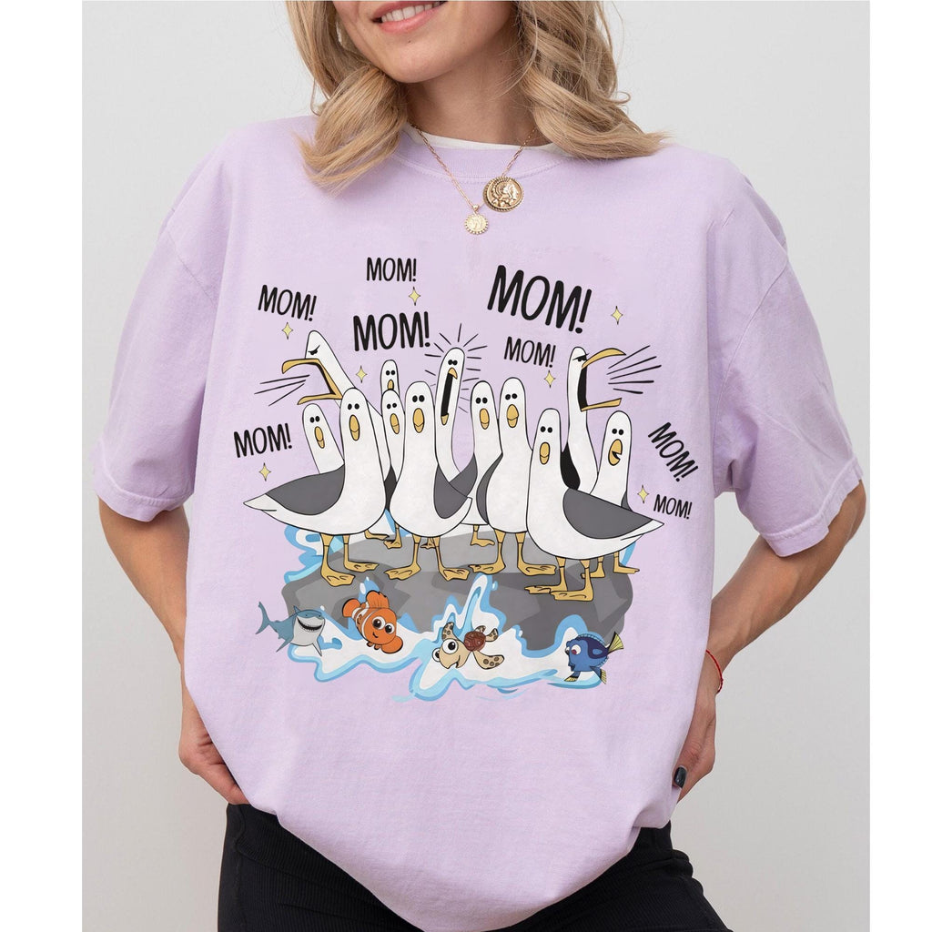 Comfort Colors® Retro Disney Seagulls Mom Shirt, Disney Finding Nemo Seagulls, Disney Mom Shirt, Mother's Day Gift, Disneyland Family Shirts