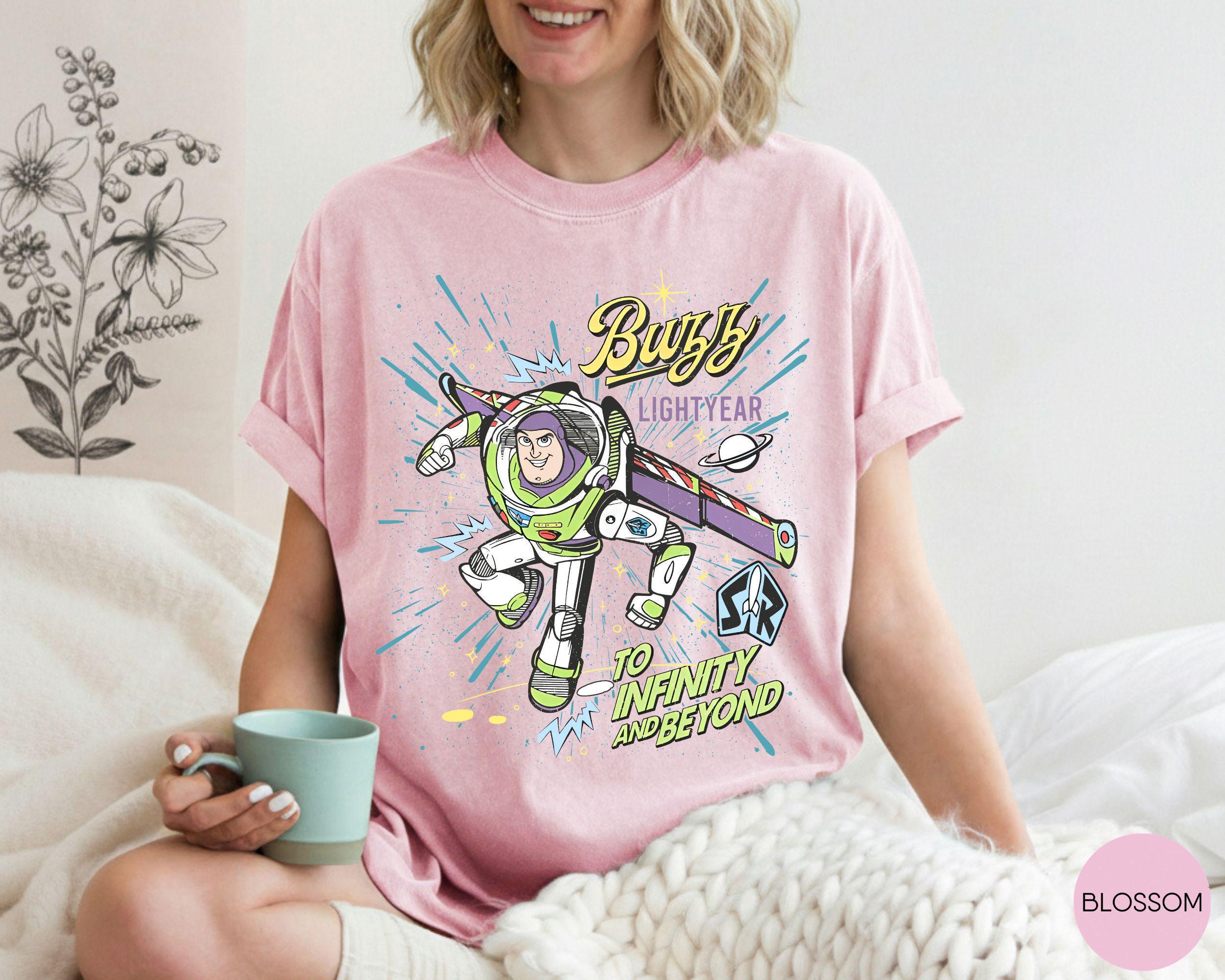 Comfort® Retro Buzz Lightyear To Infinity And Beyond Shirt, Toy Story Pixar Disney Tee, Space Ranger Shirt, Disneyland Family Trip Matching