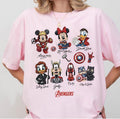 Mickey & Friends Marvel Avengers Shirt, Comic Book Superhero, Signatures Tee, Marvel Characters shirt, Family Vacation