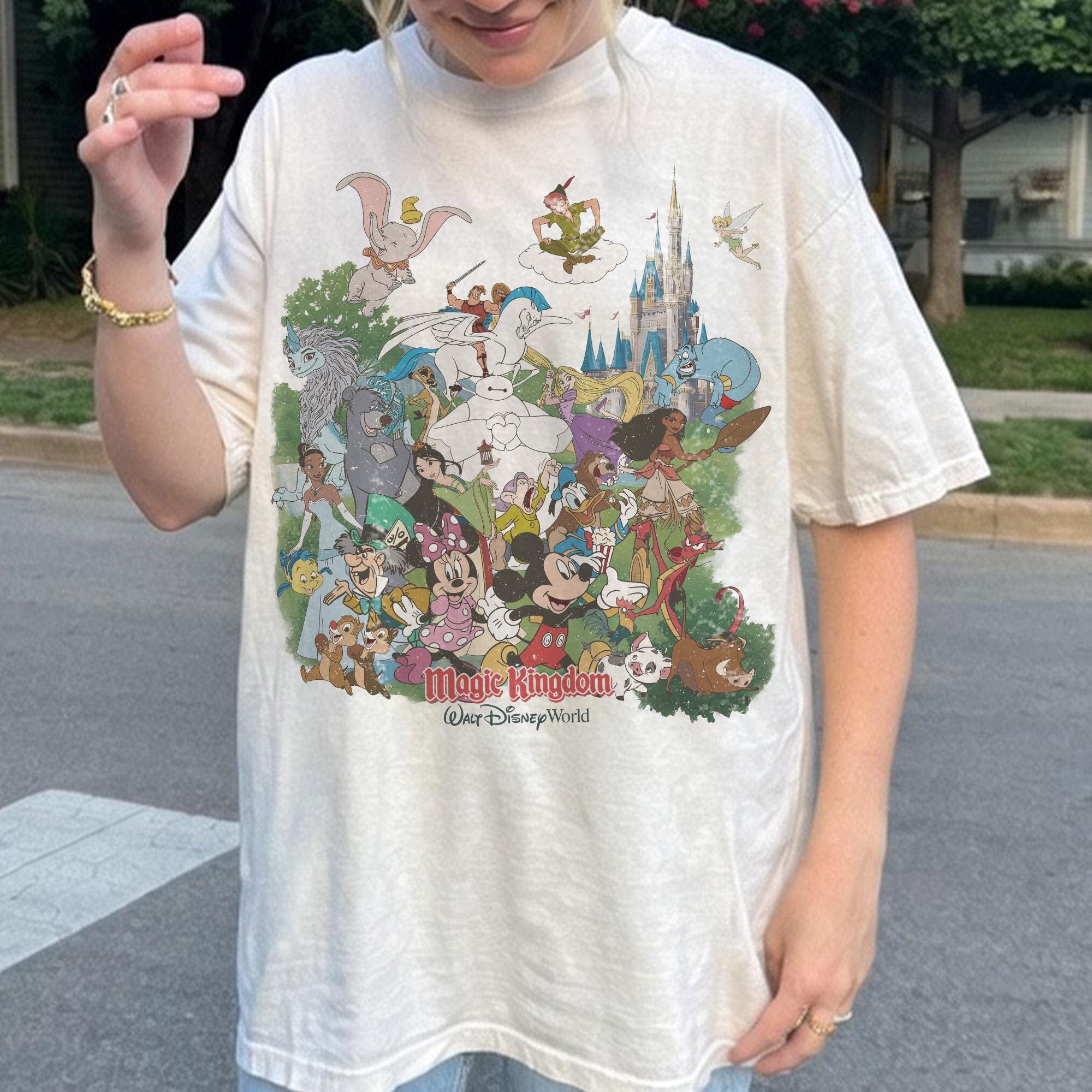Vintage Disney World Magic Kingdom Shirt, Retro Mickey Friends Castle Tee, Disney Family Vacation 2026 Shirt, Classic Cartoon Graphic Tee