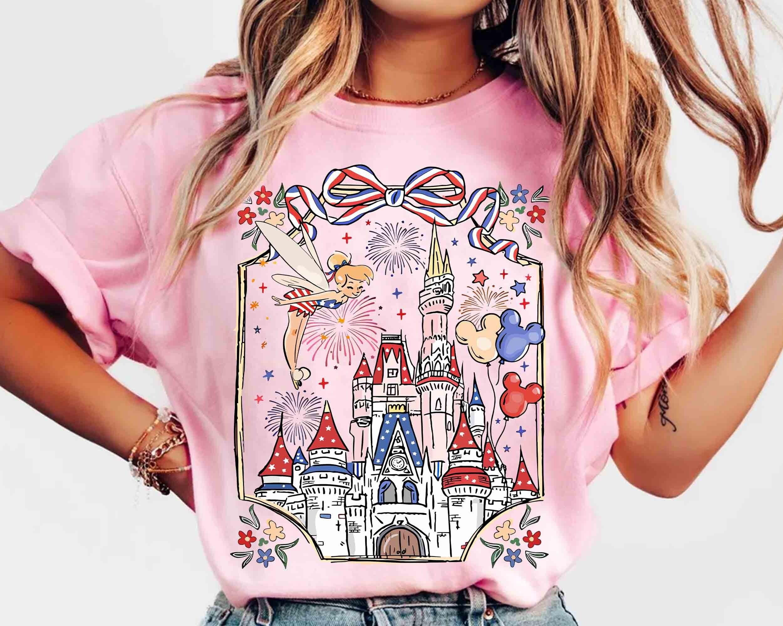 250th America Anniversary Disney Castle Shirt, Retro US 250 Years Disneyland Tee, Independence Day, 4th Of July Shirt, Patriotic Women Shirt