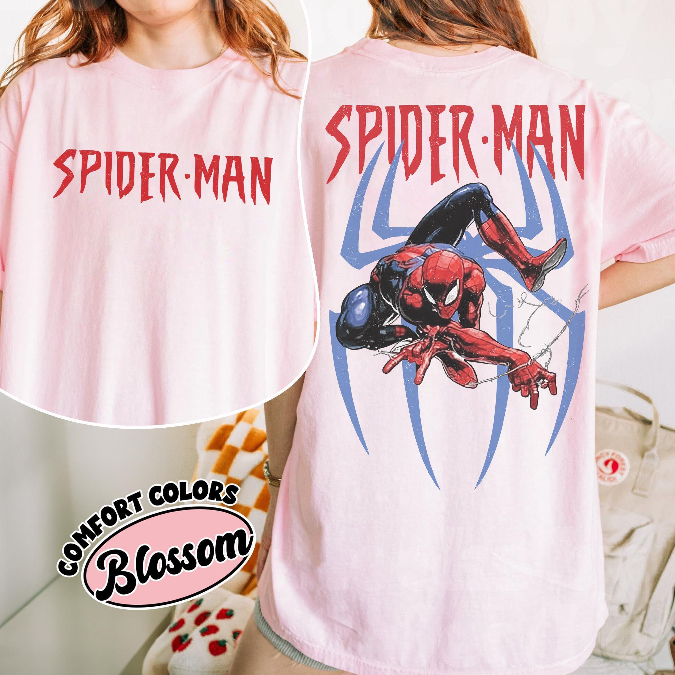2-Sided Vintage Amazing Spider-Man Comfort Colors Shirt, Retro Marvel Comics Cover, MCU Fan Gift, Pink Spiderman Graphic Shirt, Marvel Trip