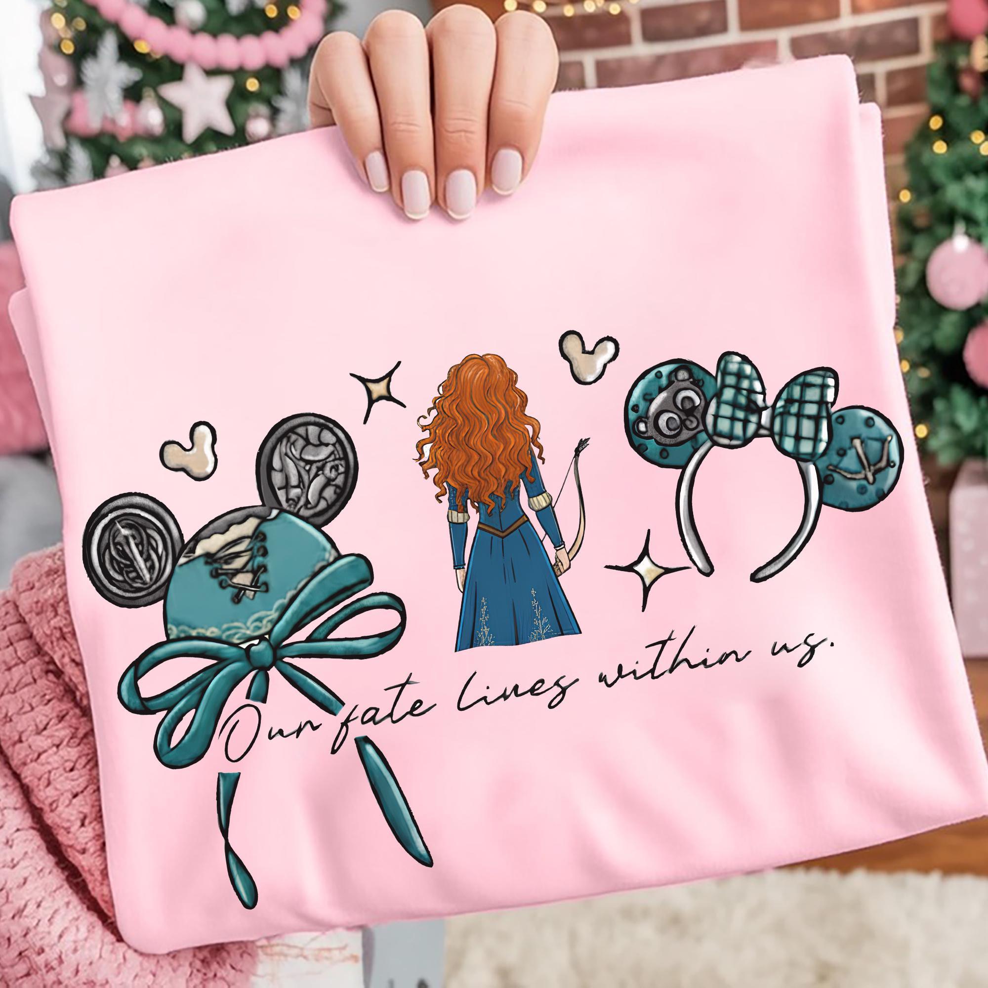 Coquette Bow Disney Brave Princess Merida Shirt, Disney Girl Trip Shirt, Princess Birthday Girl, Queen Elinor Princess Mom Family Vacation
