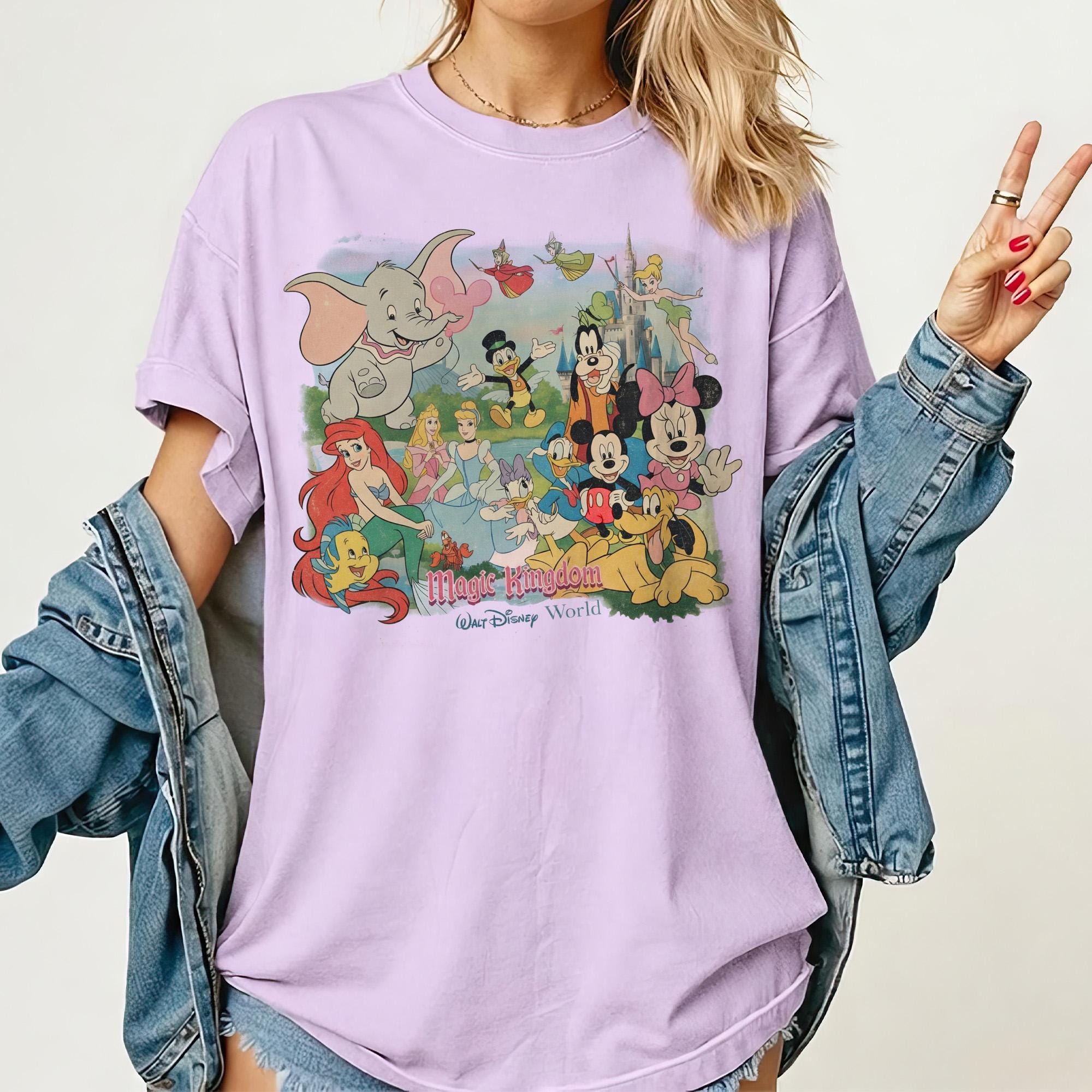 Retro Walt Disney World Shirt, Vintage 90’s Disney World Magic Kingdom Shirt, Disney Mickey And Friends Shirt, Disney Family Trip 2026 Shirt