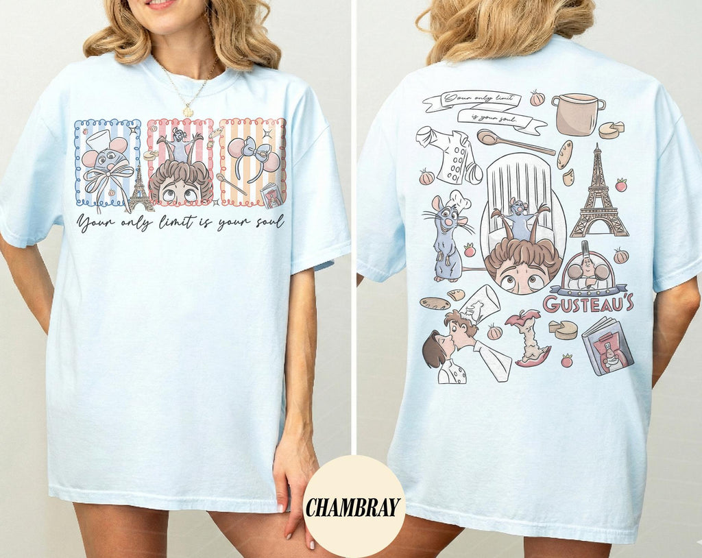 Disney Ratatouille Little Chef Remy Shirt, Linguini Colette Tatou Remy Rat Paris France Gusteau's, Anyone Can Cook Remy Disney Girl Trip Tee