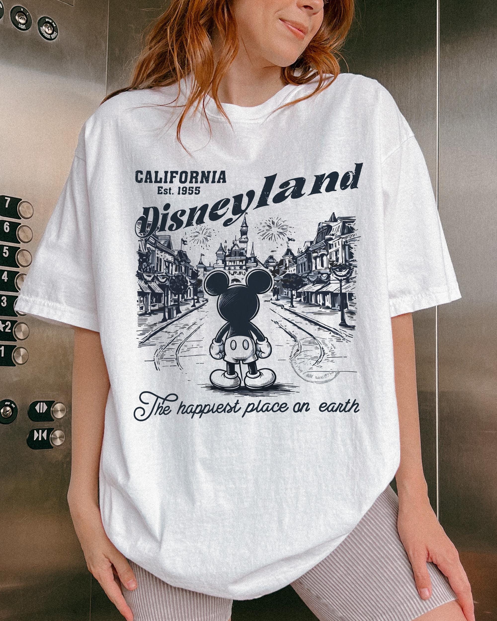 Retro Disneyland Comfort Colors Tee, Disney Vintage Shirt, Disney Vacation Tee, Happiest Place On Earth, Mickey and Friends, Space Mountain