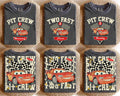 Custom Birthday Two Fast Pit Crew Lightning McQueen Shirts, Family Birthday Matching Disney Cars, Pixar Pier, Birthday Boy Tee, WDW