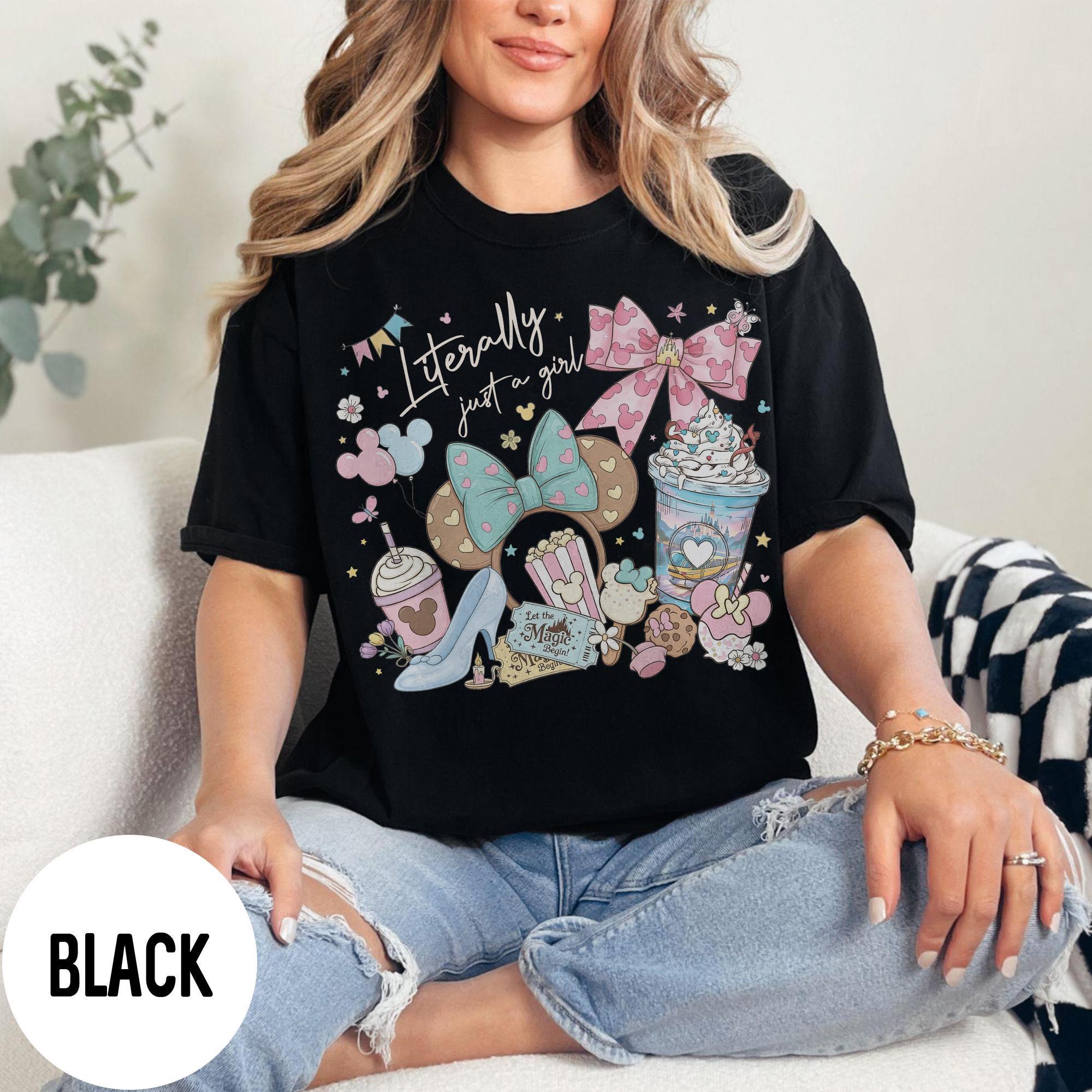 Literally Just A Girl Magic Kingdom Tee, Meet Me On Main Street Shirt, Cute Castle Vacation Tee, Theme Park Family Trip Tees, Birthday Girl