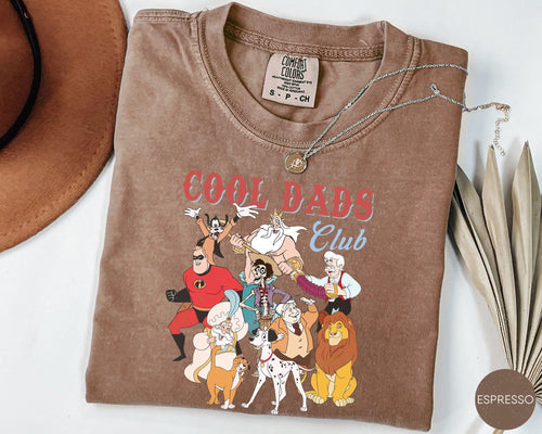 Comfort Colors® Retro 90s Disney Cool Dad Clubs T-Shirt, Funny Daddy Son Gift, Best Dad Ever, Goofy Mufasa King Triton, Family Trip Shirt