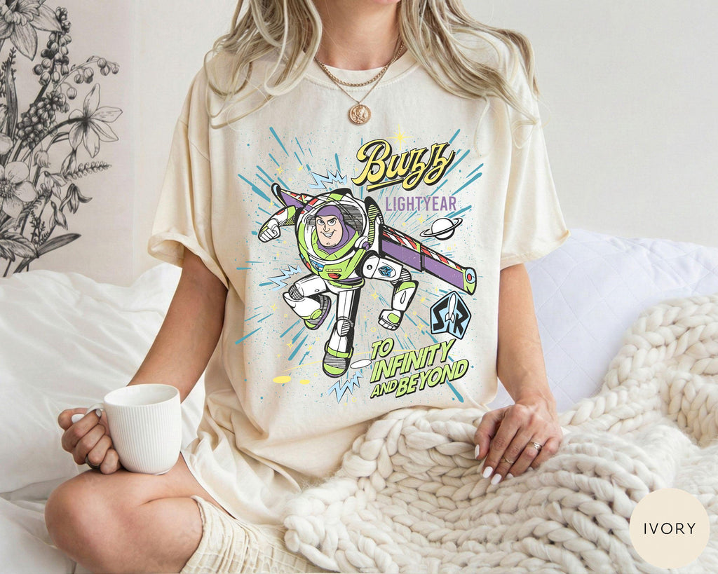 Comfort® Retro Buzz Lightyear To Infinity And Beyond Shirt, Toy Story Pixar Disney Tee, Space Ranger Shirt, Disneyland Family Trip Matching