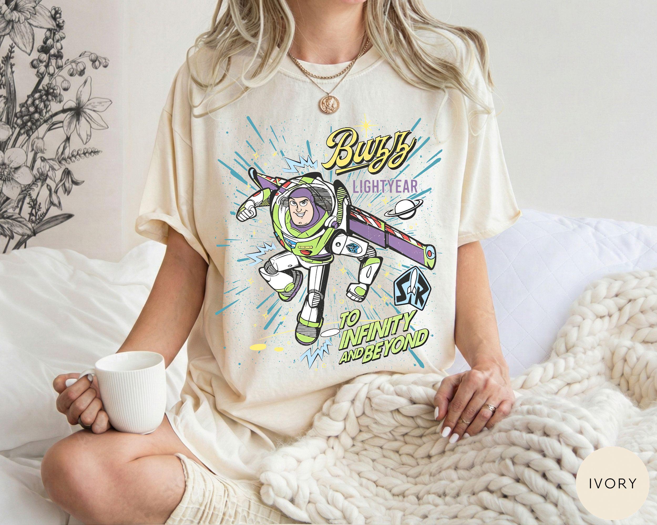 Comfort® Retro Buzz Lightyear To Infinity And Beyond Shirt, Toy Story Pixar Disney Tee, Space Ranger Shirt, Disneyland Family Trip Matching
