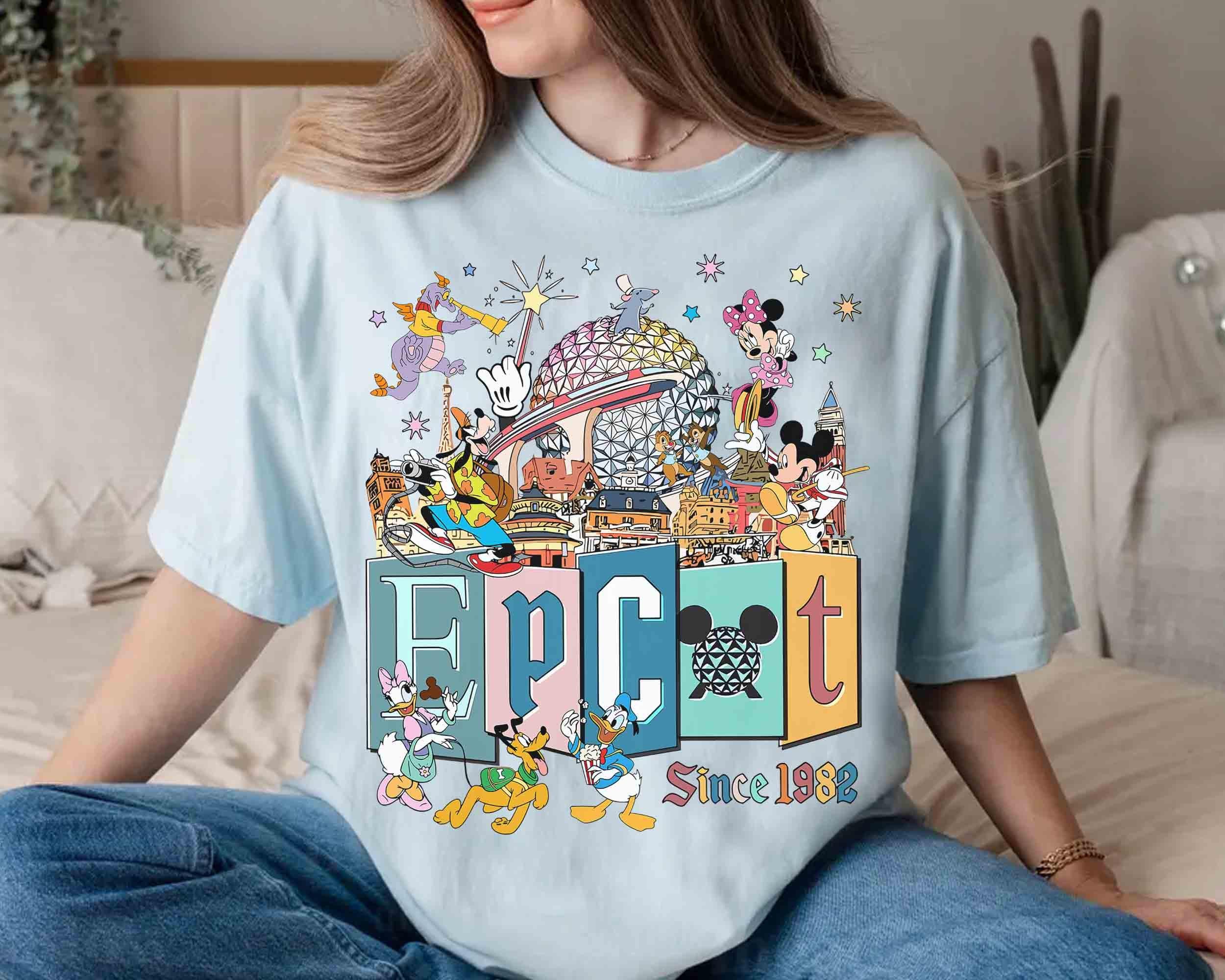 Comfort Colors® Mickey & Friends Epcot Center Since 1982 Shirt, Disney Epcot World Tour Tee, Epcot Travel Around The World, Family Gifts