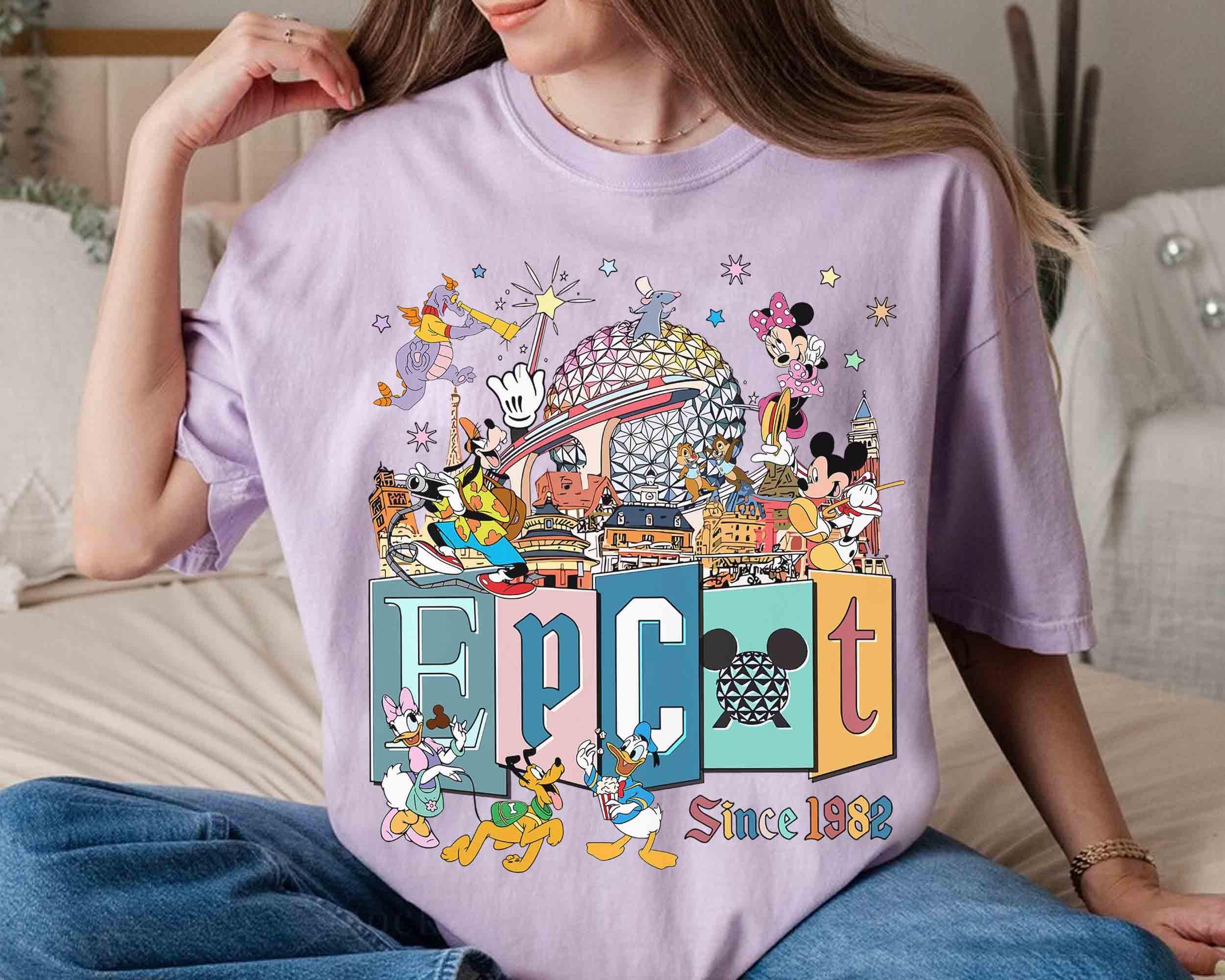 Comfort Colors® Mickey & Friends Epcot Center Since 1982 Shirt, Disney Epcot World Tour Tee, Epcot Travel Around The World, Family Gifts