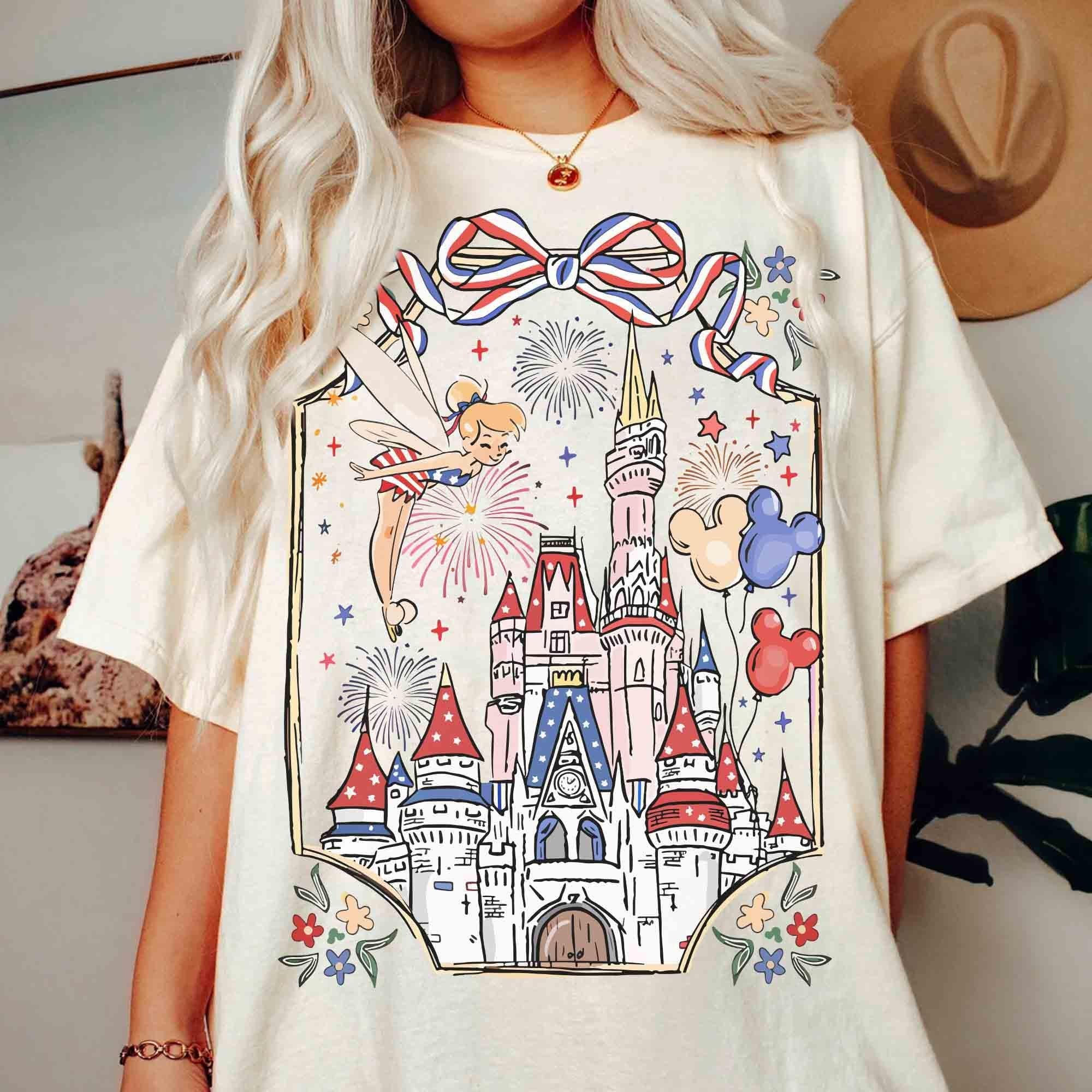 250th America Anniversary Disney Castle Shirt, Retro US 250 Years Disneyland Tee, Independence Day, 4th Of July Shirt, Patriotic Women Shirt
