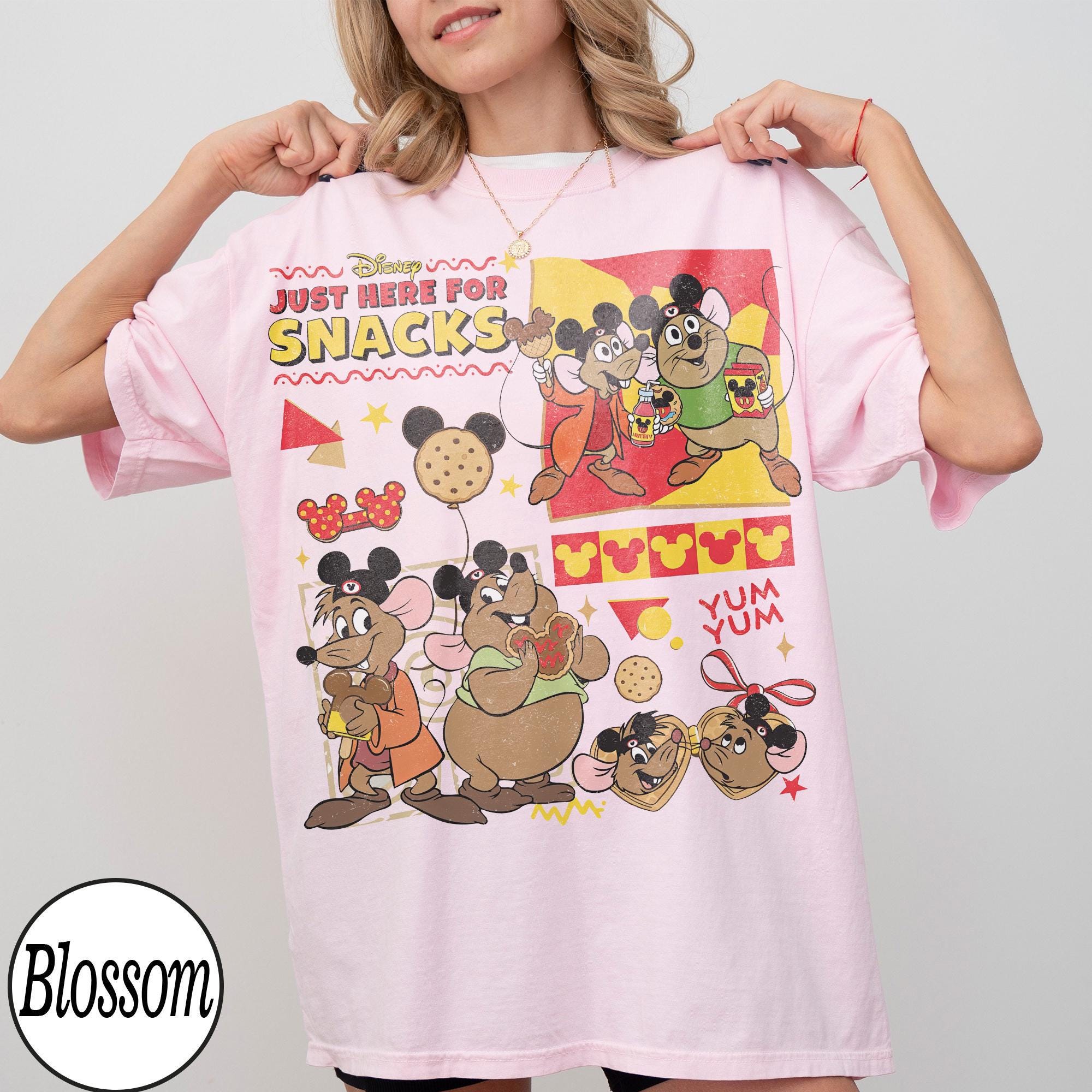 Retro Cinderella Jaq Gus Here For The Snacks Comfort Colors Shirt, Cinderella Friends Shirt, Disney Snack Shirt, Disneyland Trip Shirt 2026