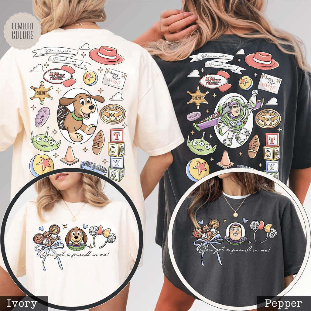 Vintage Toy Story Shirt, Woody Jessie Slinky Dog Buzz Lightyear Shirt, You've Got A Friend In Me Shirt, Matching Family Shirt