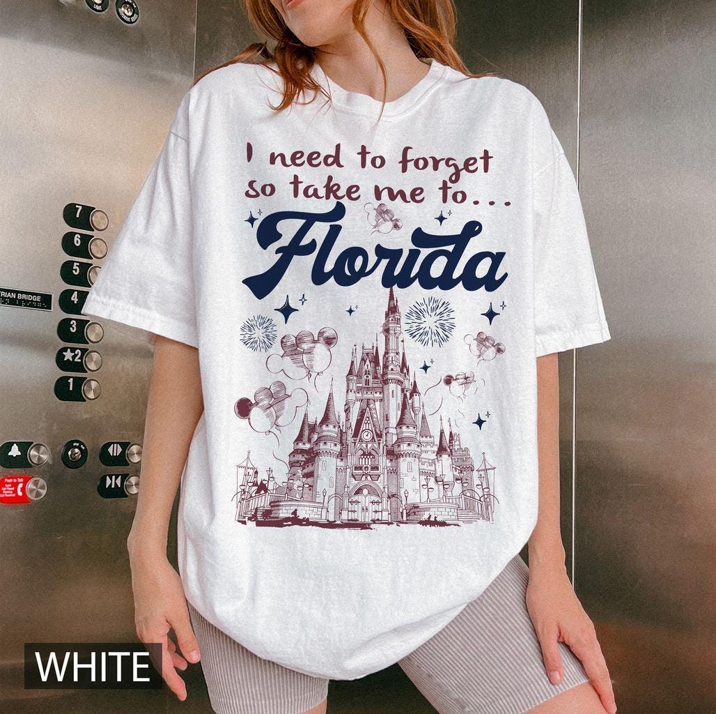 Vintage Florida Disney Castle Comfort Colors Shirt, Magic Kingdom Castle Tee, Walt Disney World Vacation Shirt, Mickey Balloon Disney Trip