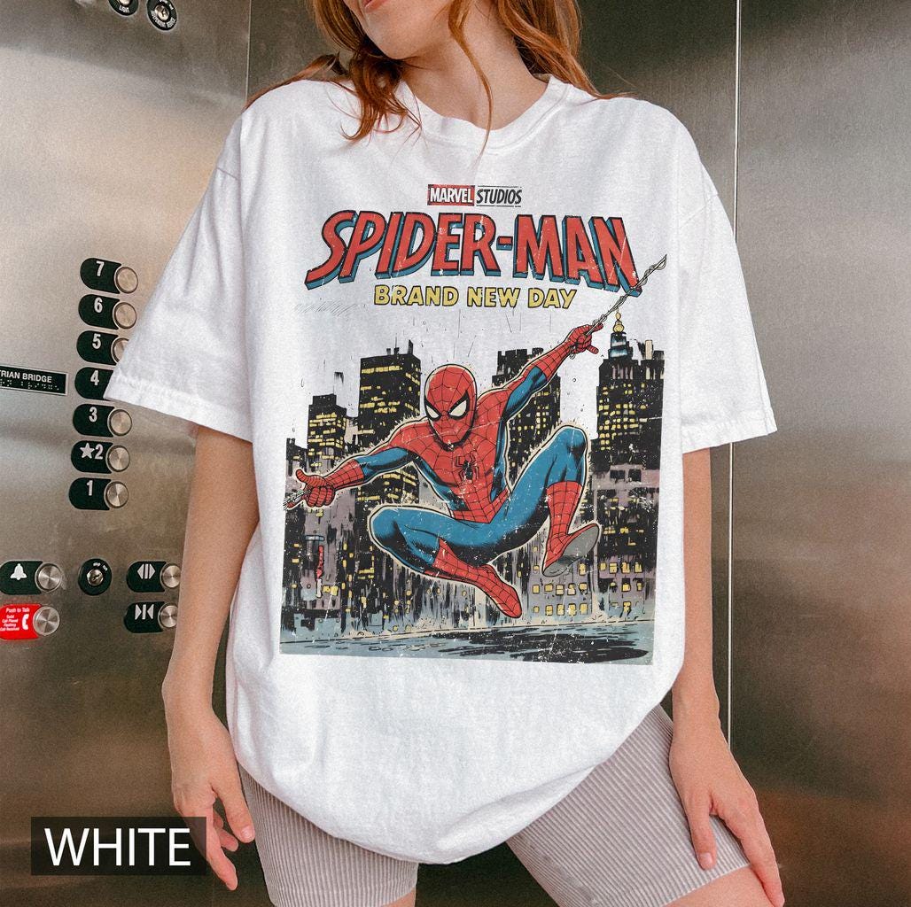 Retro Spider-Man Brand New Day Comfort Colors Shirt, Spiderman Marvel T-shirt, Tom Holland Spidey Tee, MCU Avengers Spiderman Shirt