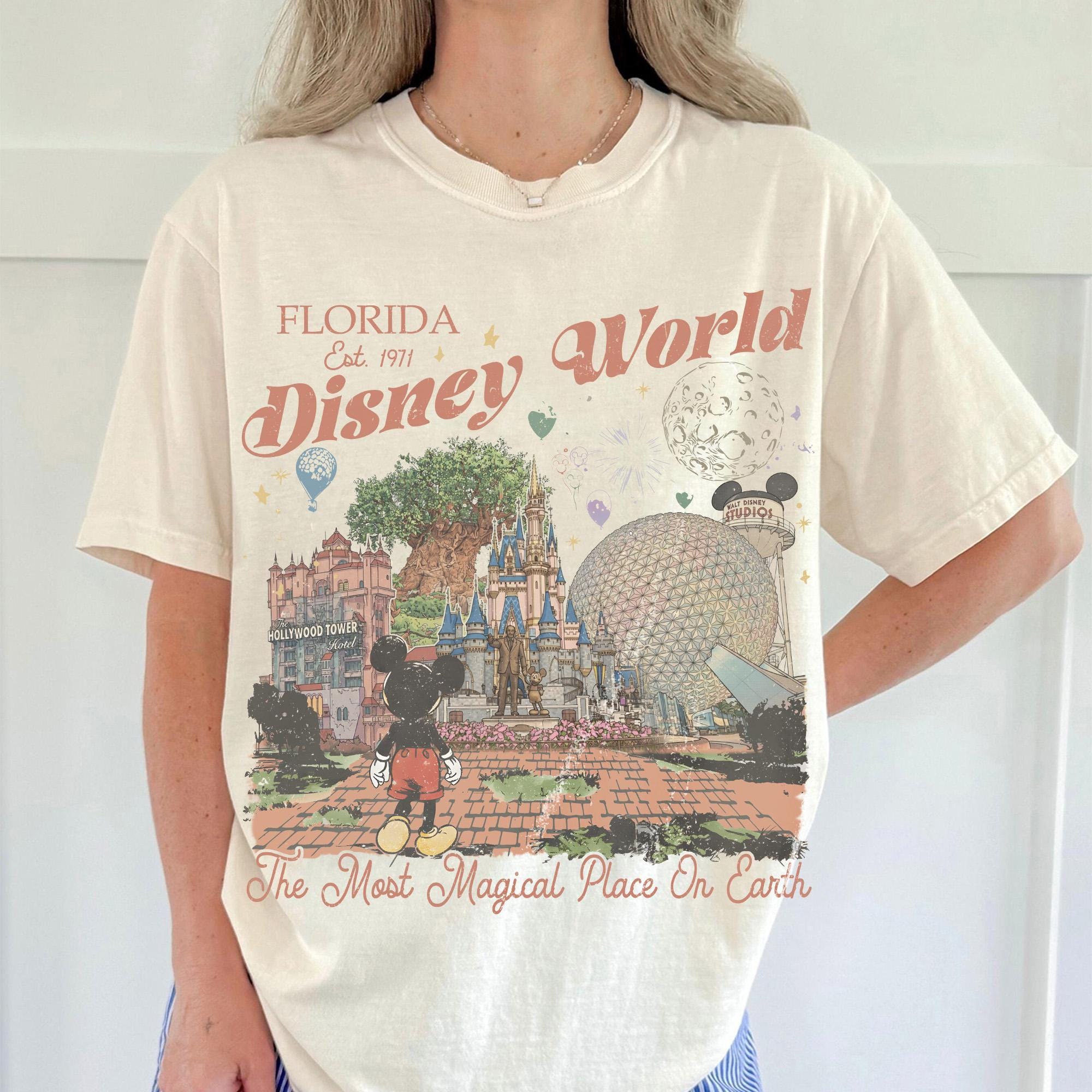 Vintage Mickey Disneyworld Comfort Colors Shirt, Retro Mickey And Friends Shirts, Walt Disneyworld Tee, Disney 2026 Trip Disney Vacation Tee