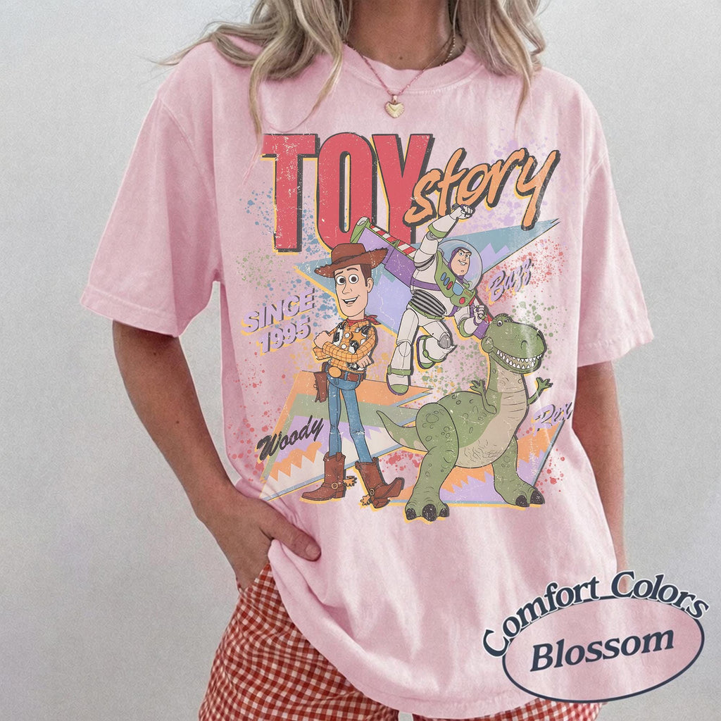 Comfort Colors Toy Story Since 1995 Retro Shirt, Woody Buzz Lightyear Rex Tee, Disney Pixar Fest, WDW Disneyland Family Vacation Trip