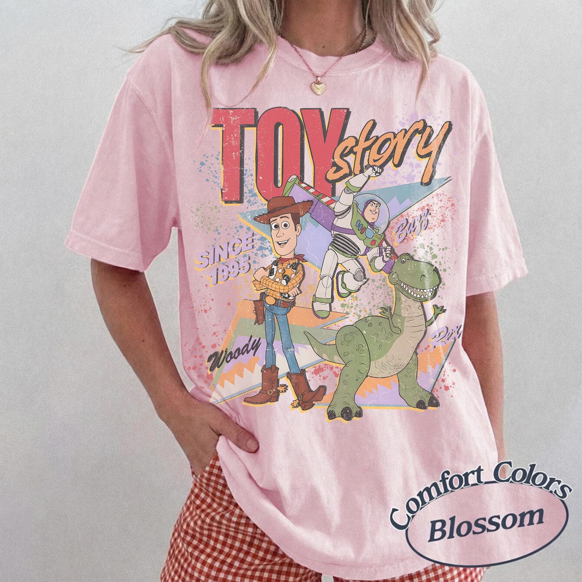 Comfort Colors Toy Story Since 1995 Retro Shirt, Woody Buzz Lightyear Rex Tee, Disney Pixar Fest, WDW Disneyland Family Vacation Trip