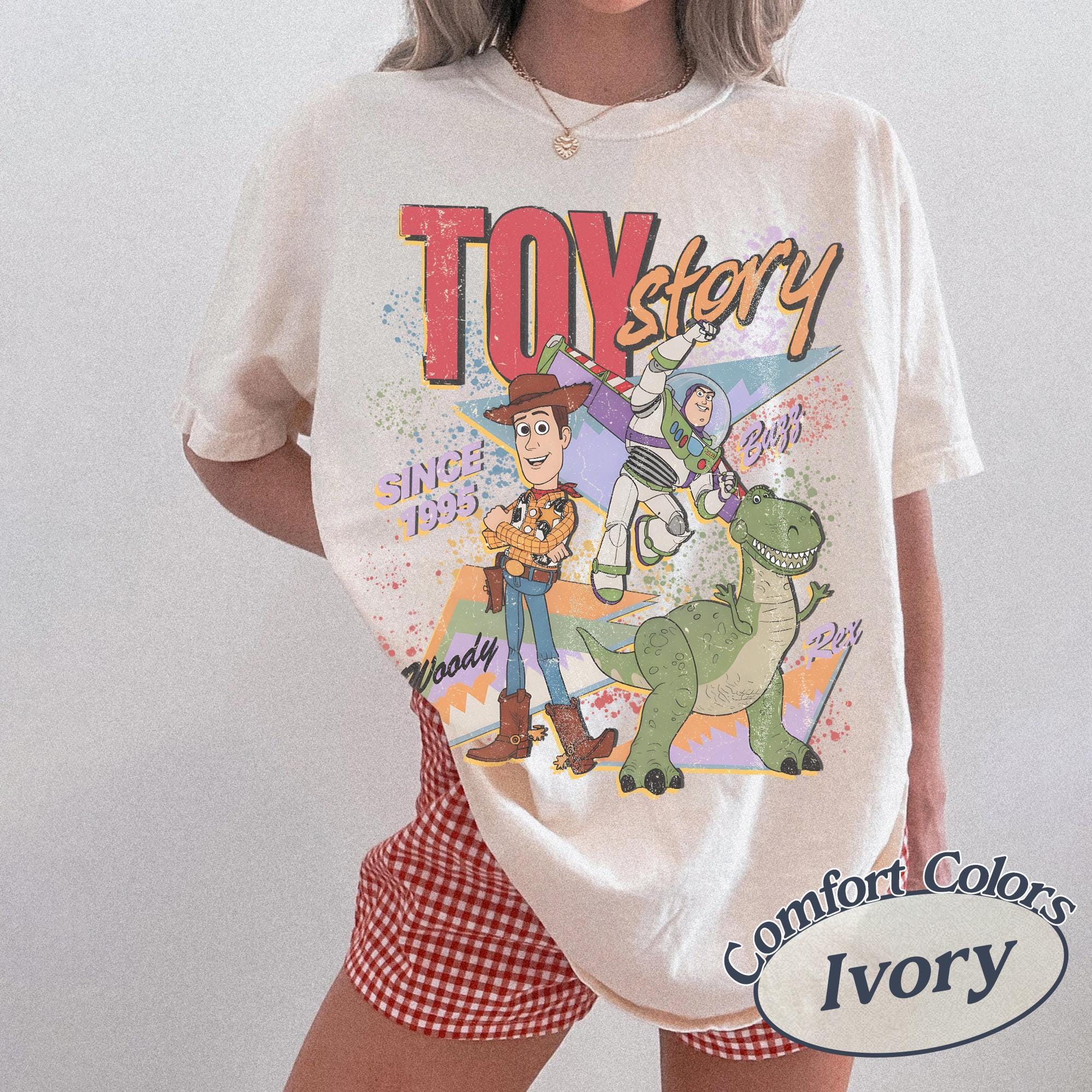 Comfort Colors Toy Story Since 1995 Retro Shirt, Woody Buzz Lightyear Rex Tee, Disney Pixar Fest, WDW Disneyland Family Vacation Trip