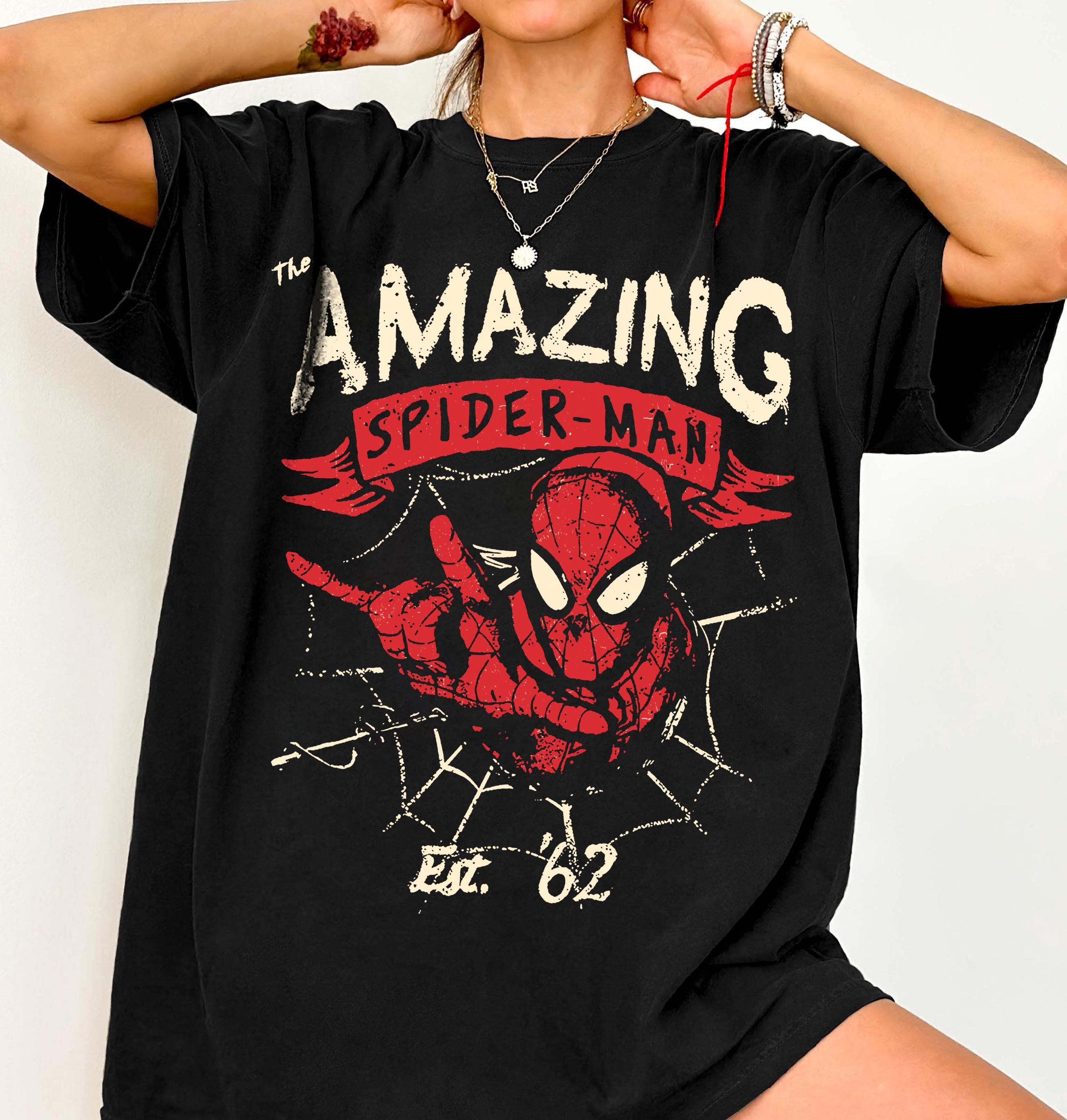Retro Disney The Amazing Spider Man Shirt, Marvel Avengers Shirt, Vintage Spiderman Comic Shirt, Spider Man T-Shirt, Disney Spider Kids Tee