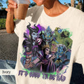 Disney Villains Shirt – It's Good To Be Bad Tee, Halloween Evil Queen Hades Ursula Maleficent Shirt, Spooky Cartoon Graphic Family Tee