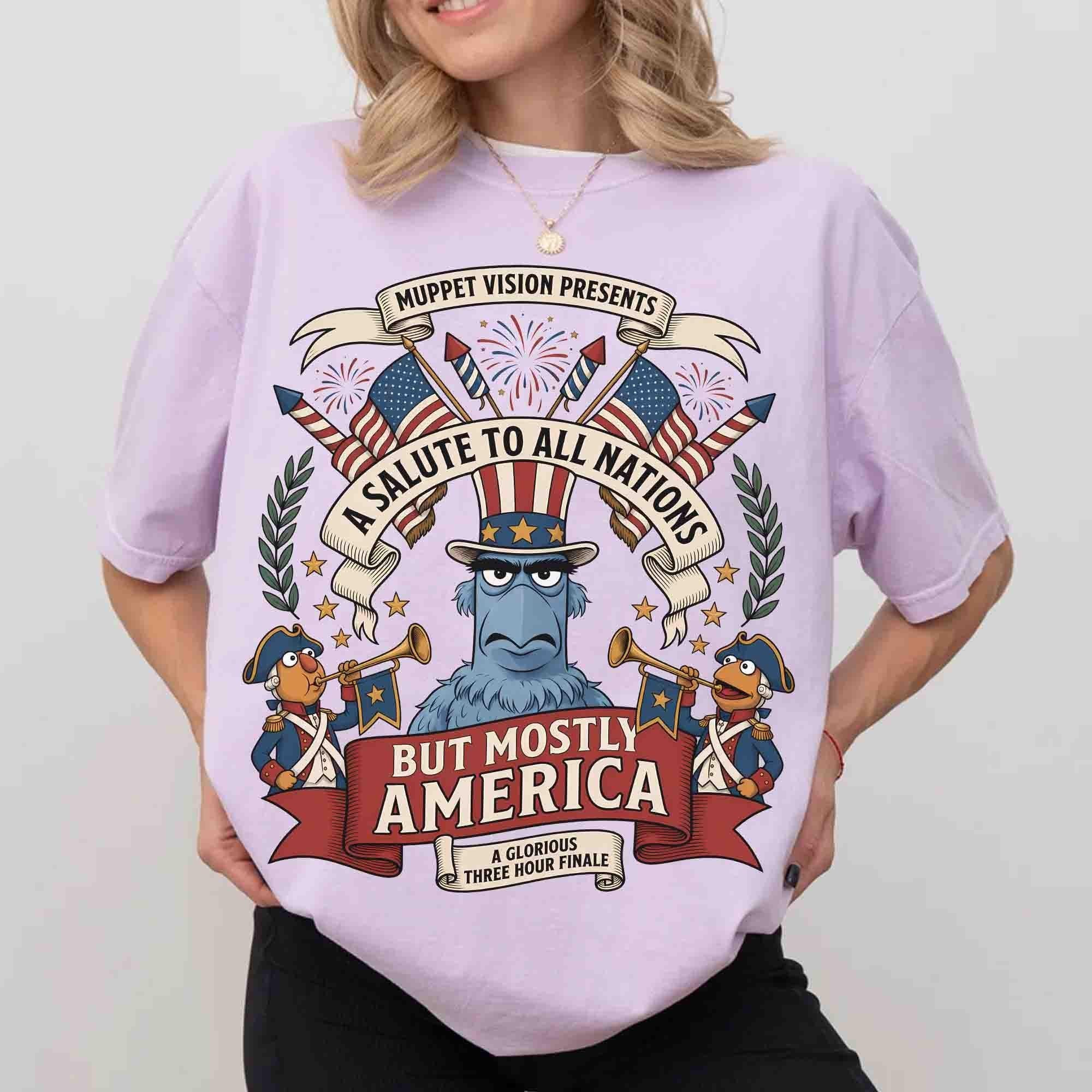 Disney The Muppets Sam Eagle July 4th Fireworks Celebration Shirt, Disney 250th USA Anniversary Shirts, 1776-2026 Patriotic Tee, Sam Eagle