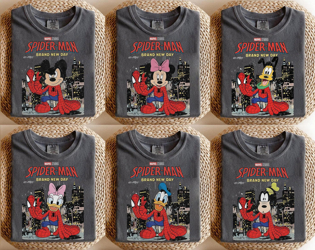 Personalized Vintage Disney Spider-Man Brand New Day T-Shirt, Mickey And Friends Shirt, Spiderman Marvel Tshirt Tee, Disney Spider Kids Tee