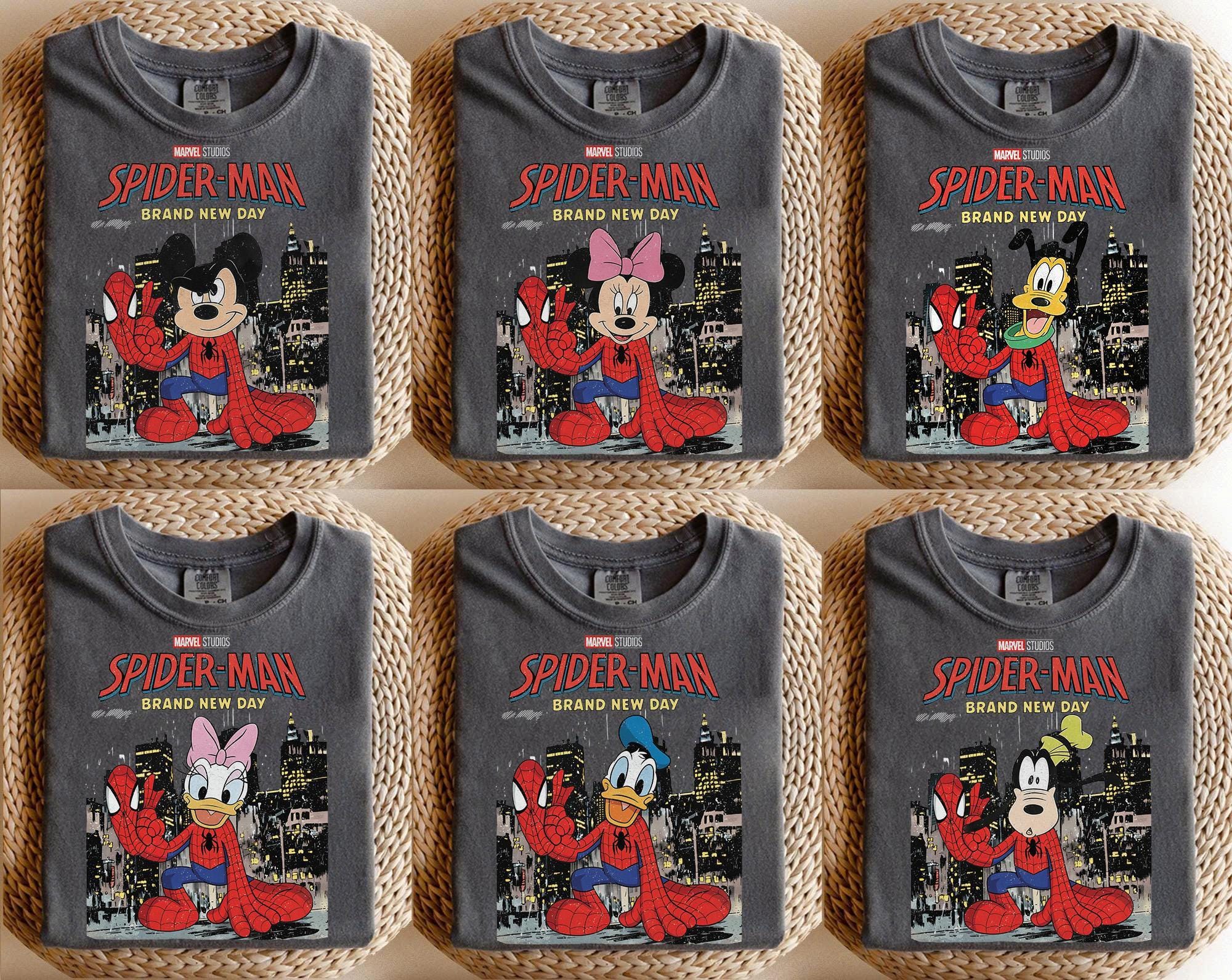 Personalized Vintage Disney Spider-Man Brand New Day T-Shirt, Mickey And Friends Shirt, Spiderman Marvel Tshirt Tee, Disney Spider Kids Tee